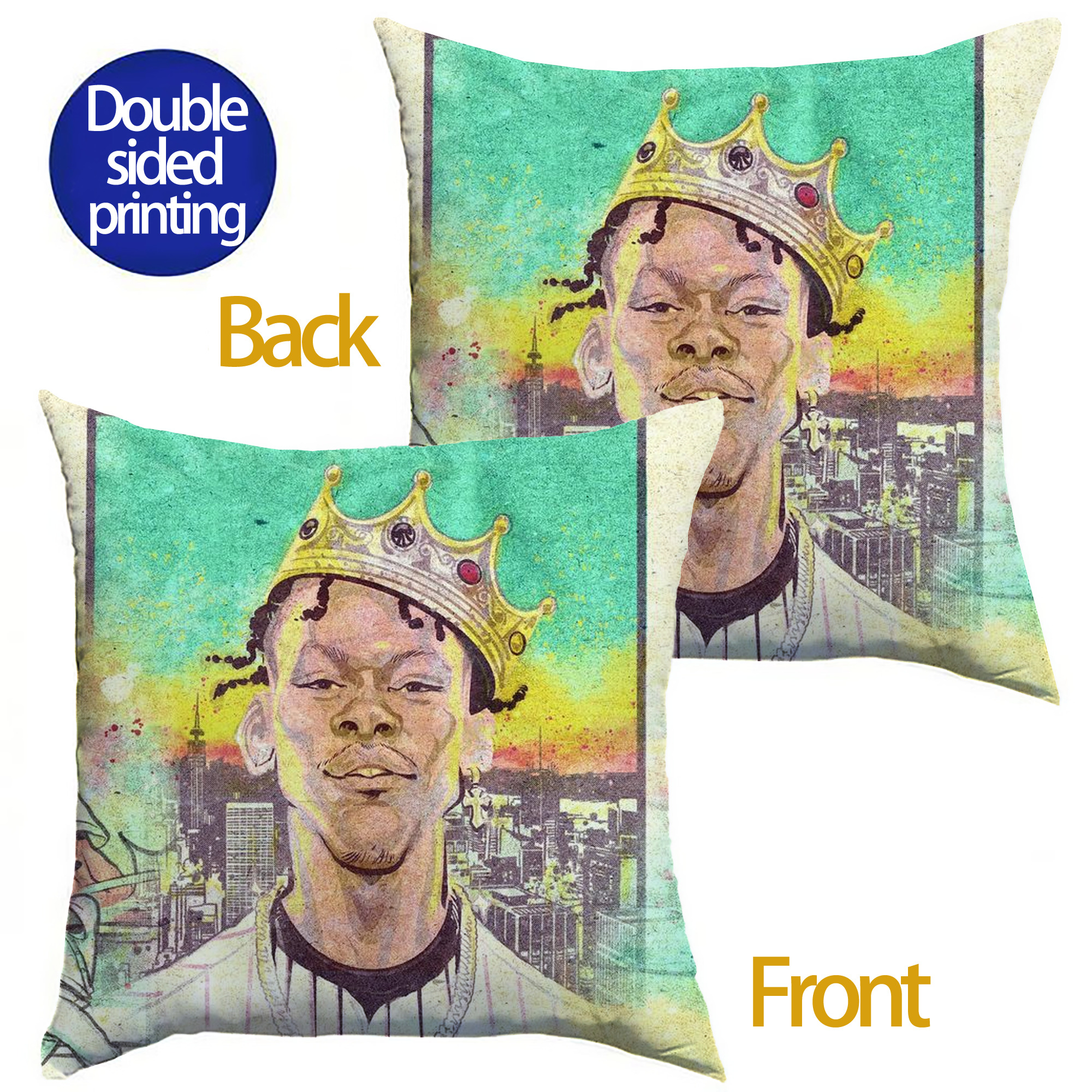 Jazz Chisholm Jr. 68 Soft Polyester Pillow Cover With Insert – Double-Sided Design, Invisible Zipper, Durable & Breathable – Easy Care Cushion Set