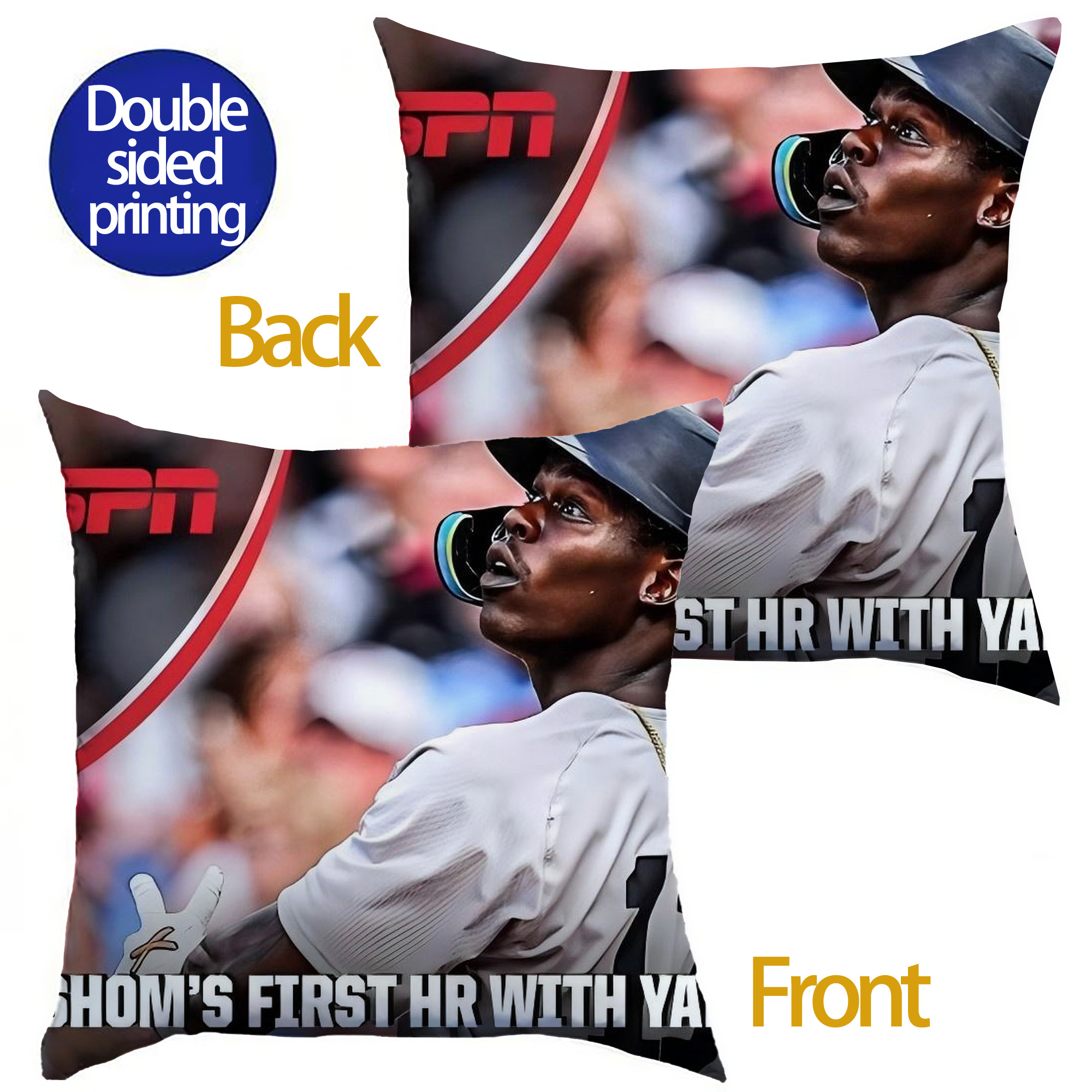 Jazz Chisholm Jr. 69 Soft Polyester Pillow Cover With Insert – Double-Sided Design, Invisible Zipper, Durable & Breathable – Easy Care Cushion Set