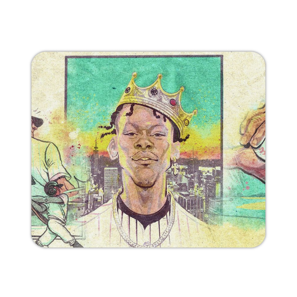 Jazz Chisholm Jr. 68 Durable Rubber Mouse Pad With Stitched Edges, Waterproof, Non-Slip Surface, Ultra-Thin Design For Gaming, Office