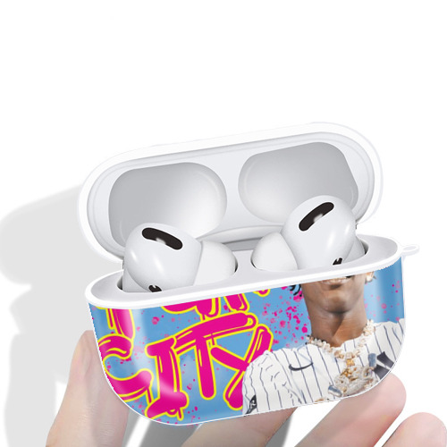 Jazz Chisholm Jr. 66 AirPods Pro Hard Case White With Keychain, Durable Flexible PC, Precise Cutouts, Anti-Fingerprint, Yellowing & Scratch Resistant, Full Protection, Washable