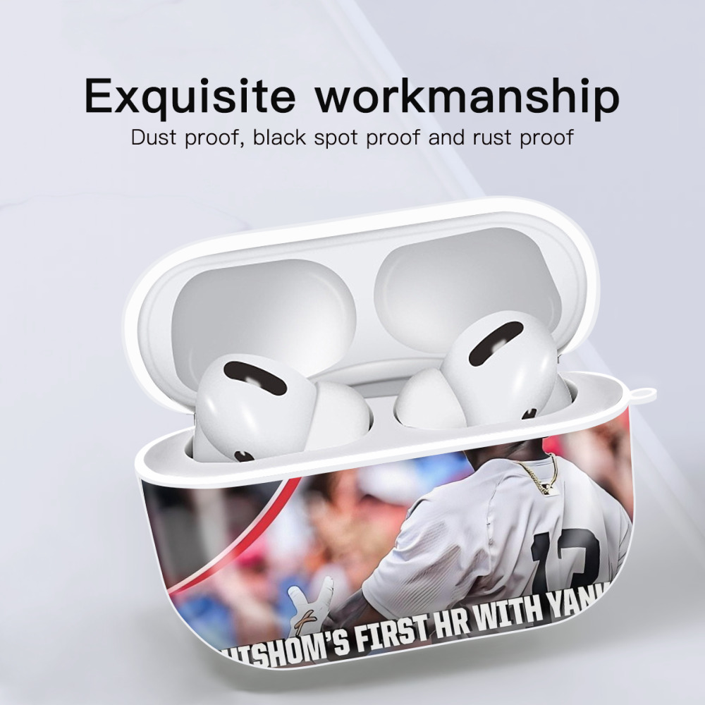 Jazz Chisholm Jr. 69 AirPods Pro Hard Case White With Keychain, Durable Flexible PC, Precise Cutouts, Anti-Fingerprint, Yellowing & Scratch Resistant, Full Protection, Washable