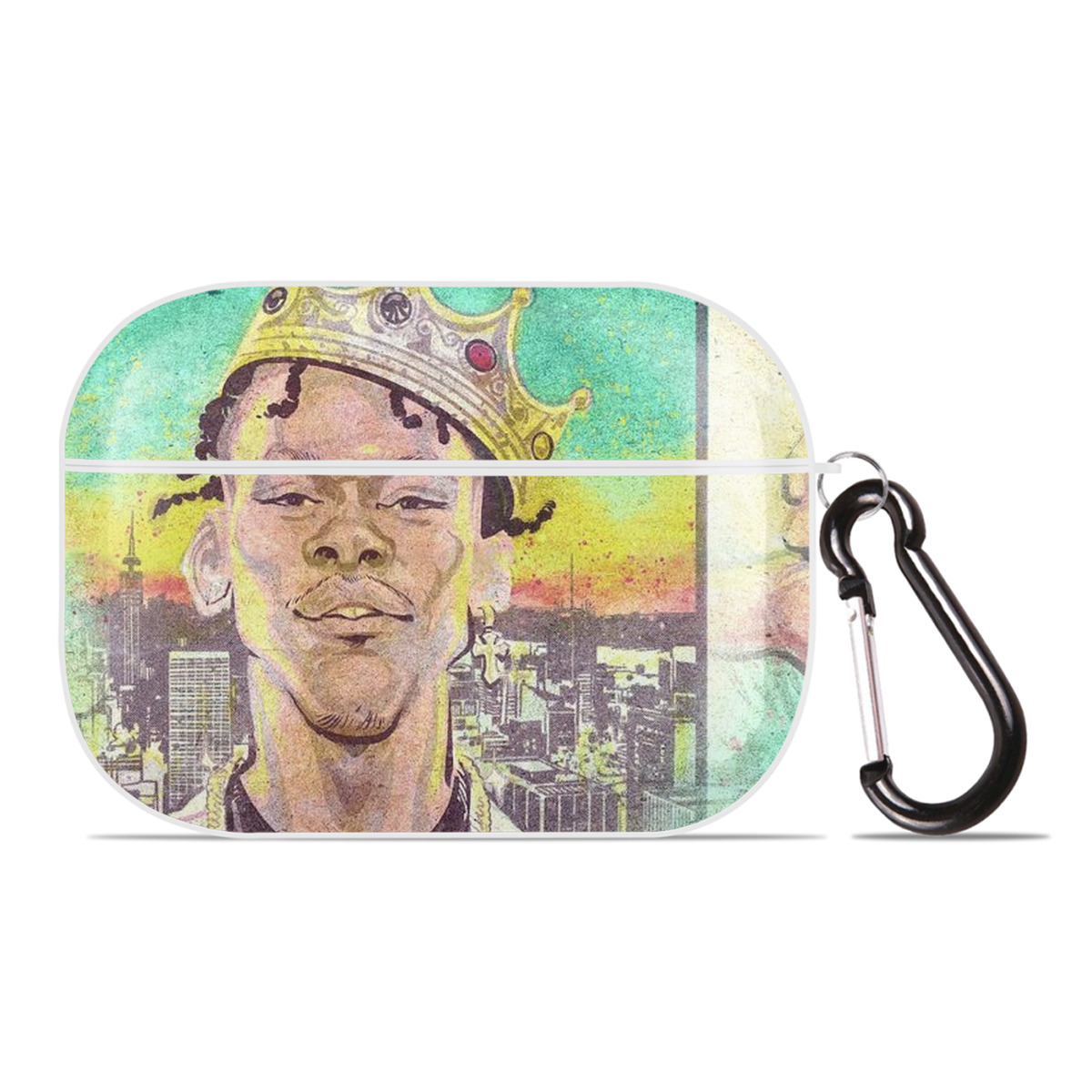 Jazz Chisholm Jr. 68 AirPods Pro Hard Case White With Keychain, Durable Flexible PC, Precise Cutouts, Anti-Fingerprint, Yellowing & Scratch Resistant, Full Protection, Washable