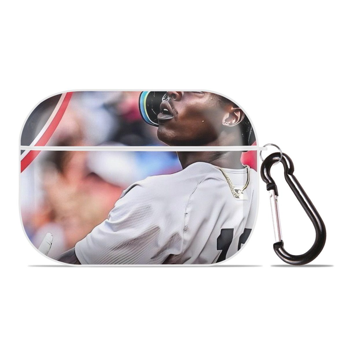 Jazz Chisholm Jr. 69 AirPods Pro Hard Case White With Keychain, Durable Flexible PC, Precise Cutouts, Anti-Fingerprint, Yellowing & Scratch Resistant, Full Protection, Washable