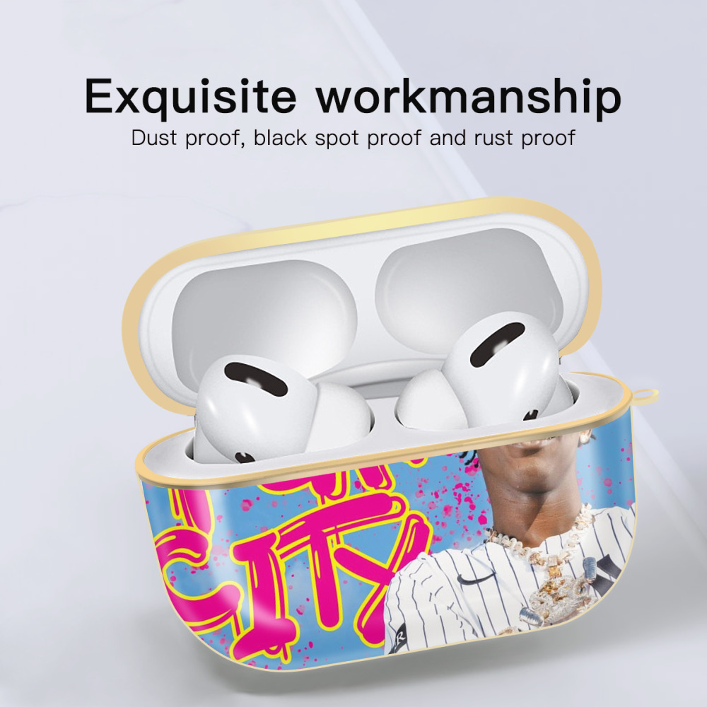 Jazz Chisholm Jr. 66 Luxury Gold AirPods Pro Case With Keychain, Flexible PC Material, Full Protection, Precise Cutouts, Anti-Fingerprint, Washable, Durable Design