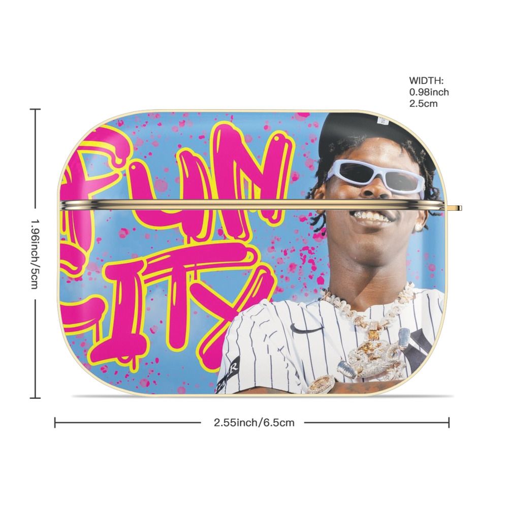 Jazz Chisholm Jr. 66 Luxury Gold AirPods Pro Case With Keychain, Flexible PC Material, Full Protection, Precise Cutouts, Anti-Fingerprint, Washable, Durable Design