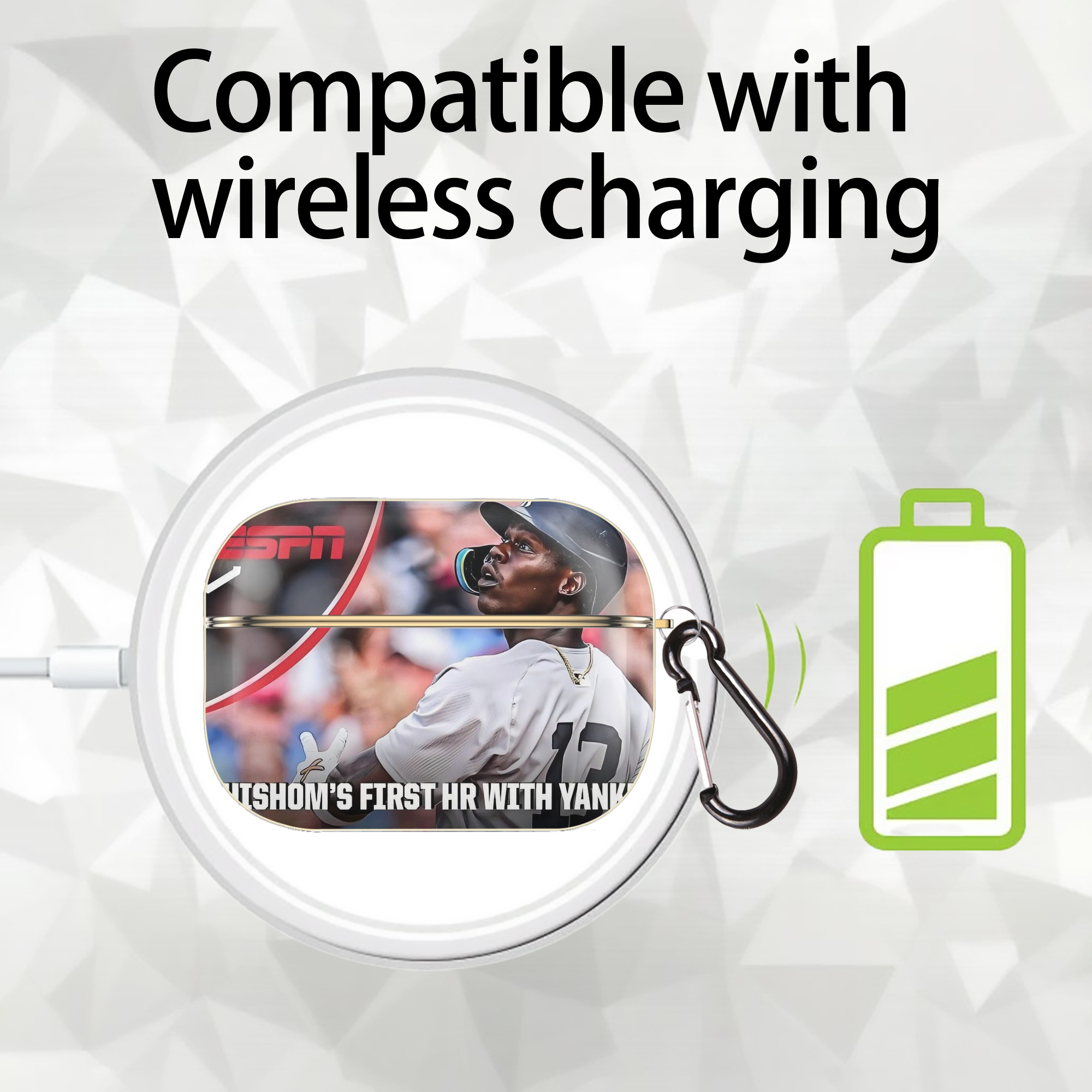 Jazz Chisholm Jr. 69 Luxury Gold AirPods Pro Case With Keychain, Flexible PC Material, Full Protection, Precise Cutouts, Anti-Fingerprint, Washable, Durable Design