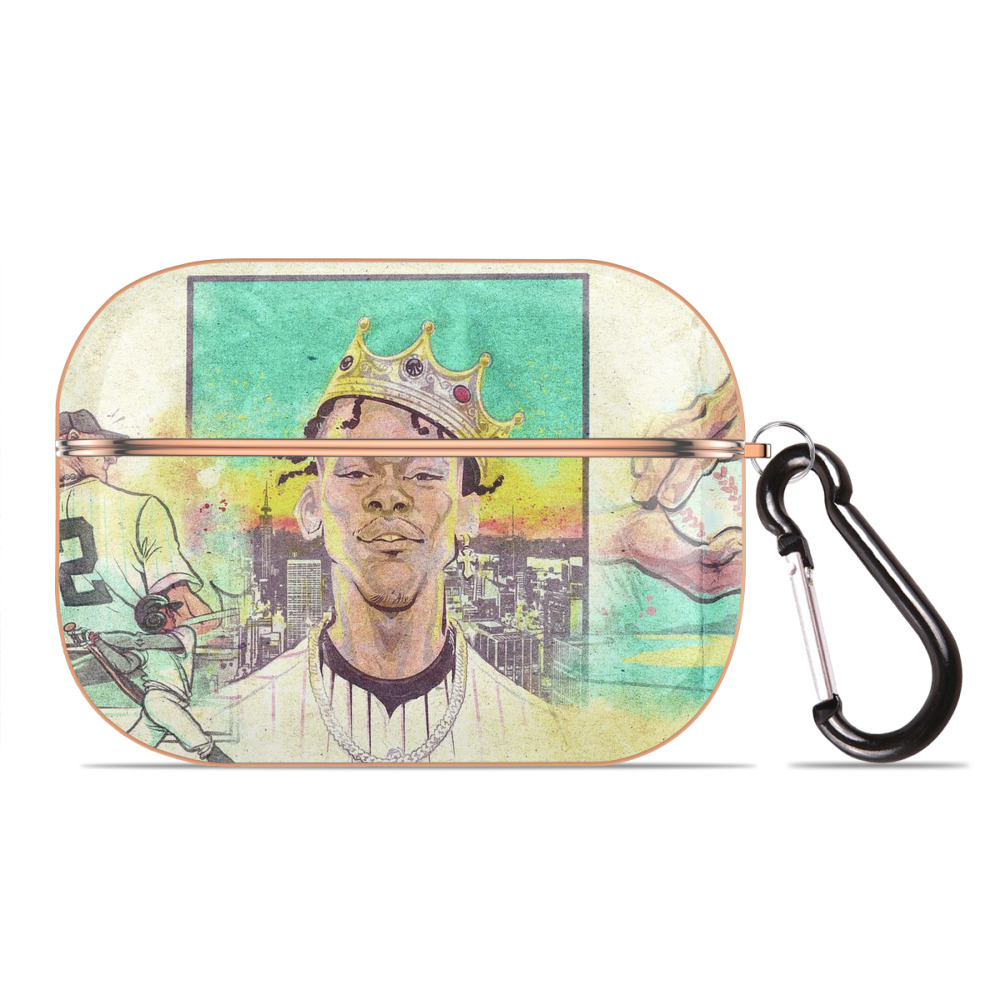 Jazz Chisholm Jr. 68 AirPods Pro Protective Case Rose Gold, Flexible PC Material, Precise Fit, Anti-Slip Cover, Full Protection, Fingerprint Resistant, Washable With Keychain