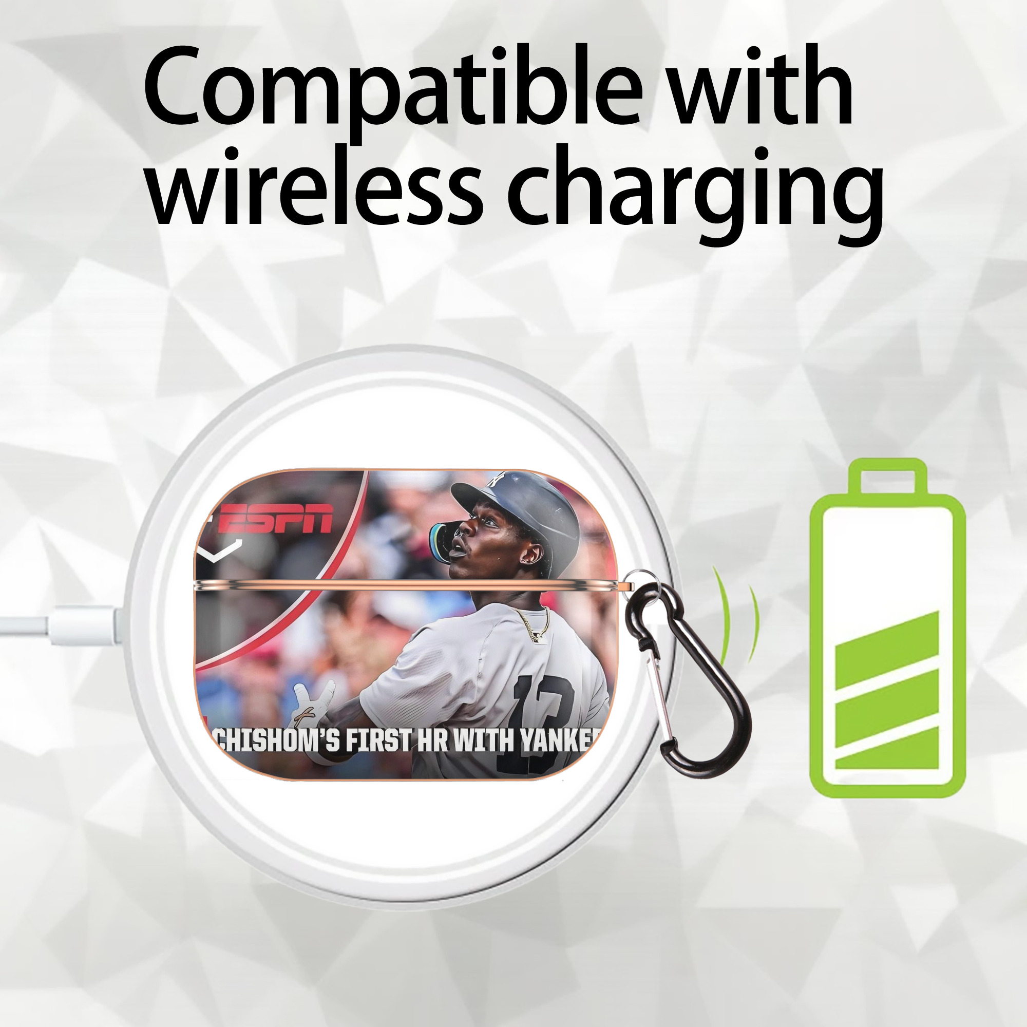 Jazz Chisholm Jr. 69 AirPods Pro Protective Case Rose Gold, Flexible PC Material, Precise Fit, Anti-Slip Cover, Full Protection, Fingerprint Resistant, Washable With Keychain