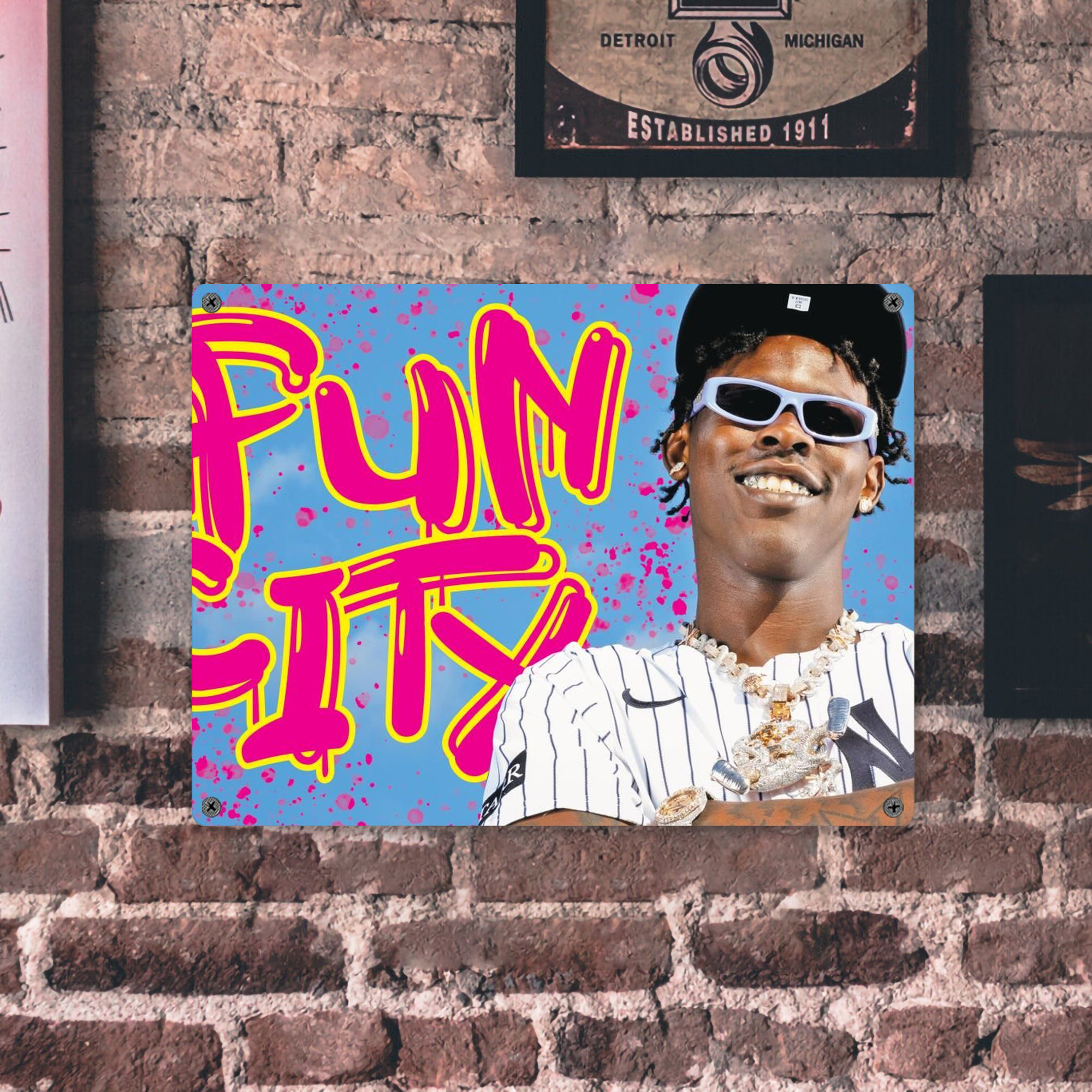 Jazz Chisholm Jr. 66 Vintage Metal Tin Sign 16x12 – Full-Print Iron Wall Decor – Durable, Fade-Resistant – Easy To Hang – Ideal For Home, Bar, Kitchen & Office Decor