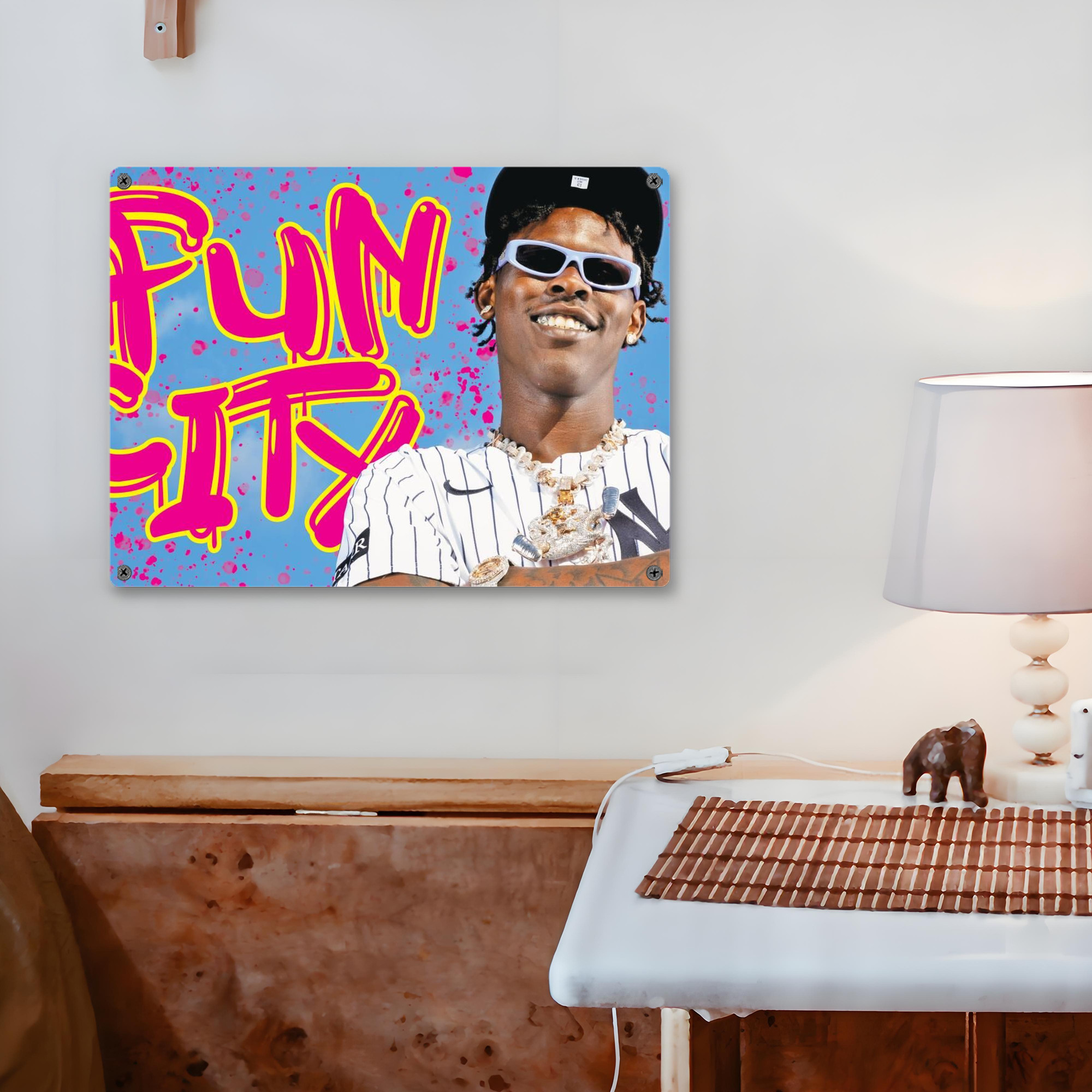 Jazz Chisholm Jr. 66 Vintage Metal Tin Sign 16x12 – Full-Print Iron Wall Decor – Durable, Fade-Resistant – Easy To Hang – Ideal For Home, Bar, Kitchen & Office Decor