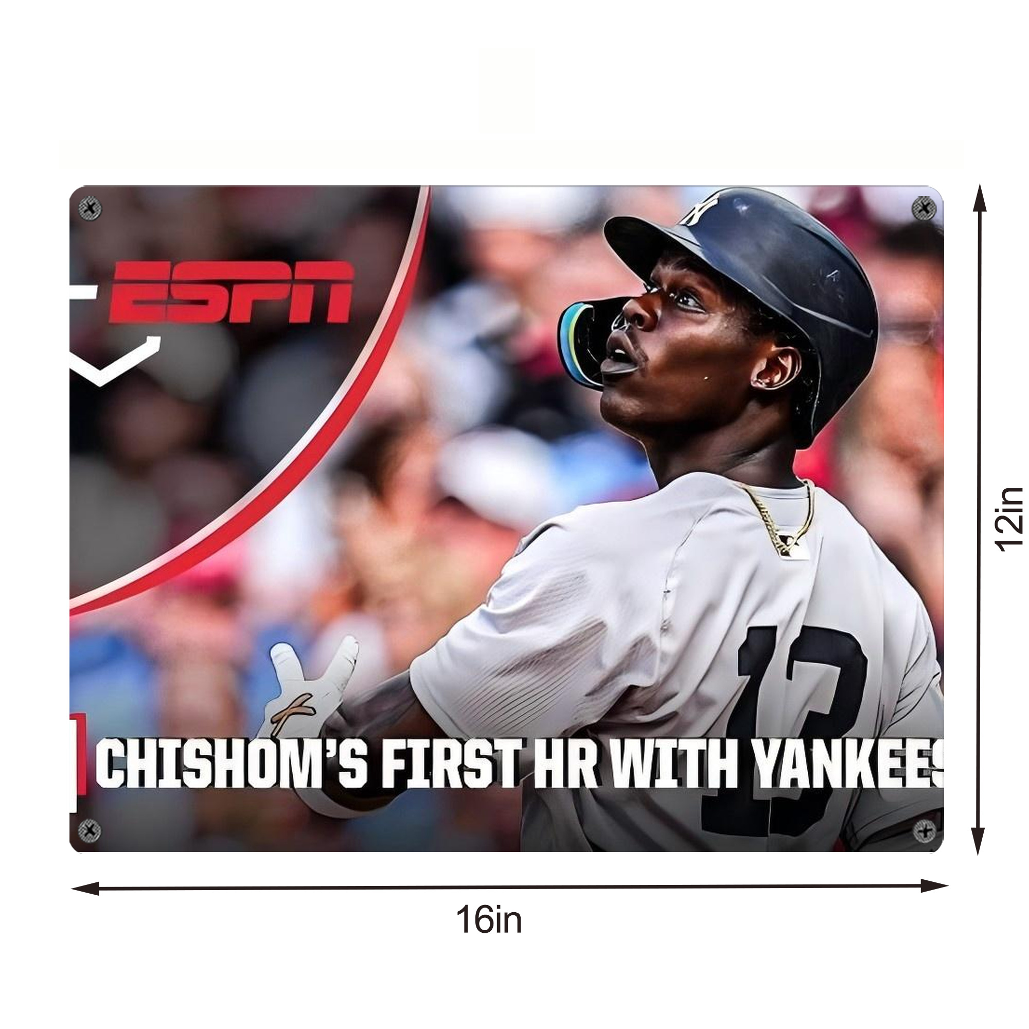 Jazz Chisholm Jr. 69 Vintage Metal Tin Sign 16x12 – Full-Print Iron Wall Decor – Durable, Fade-Resistant – Easy To Hang – Ideal For Home, Bar, Kitchen & Office Decor