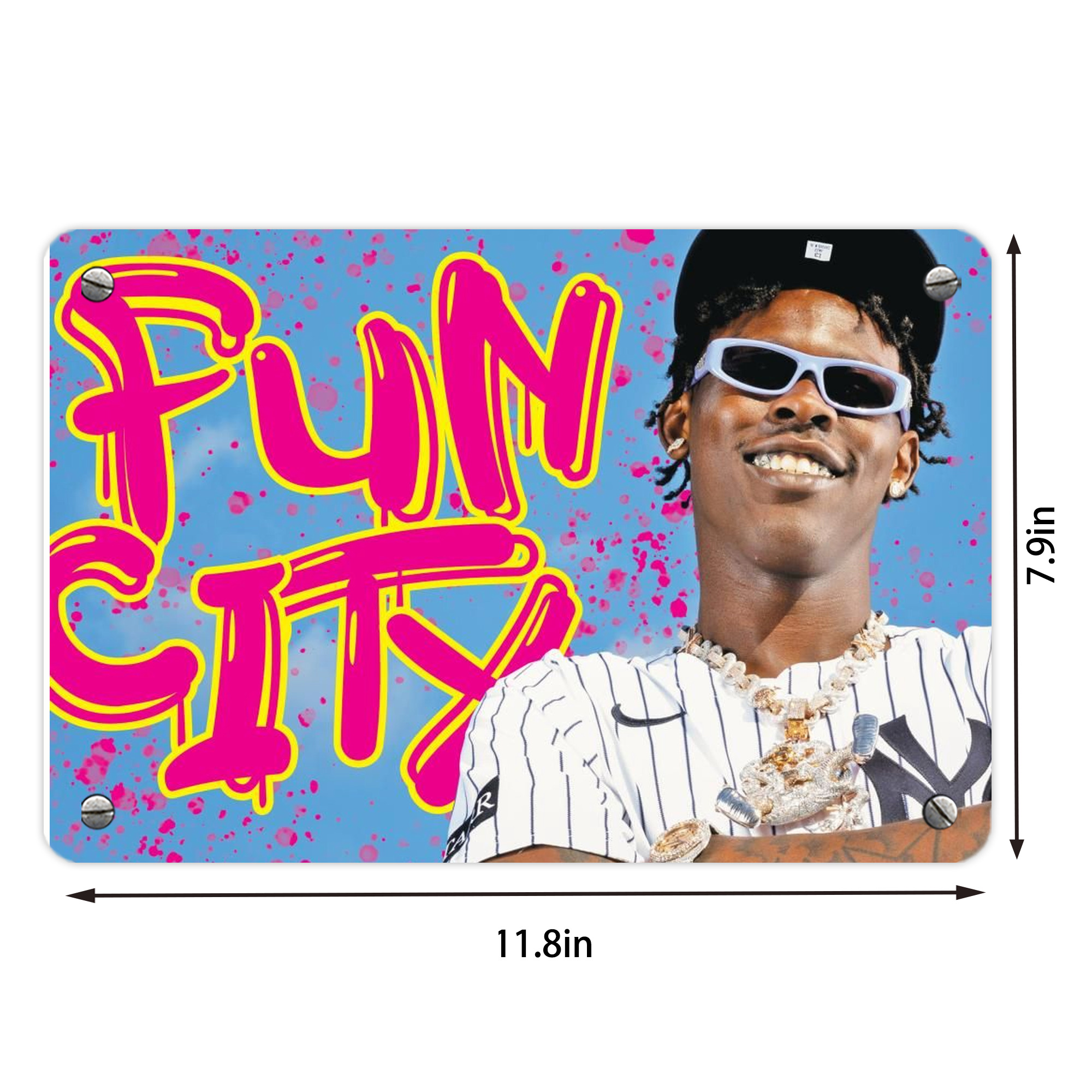 Jazz Chisholm Jr. 66 Metal Tin Sign 12x8inch - Premium Full-Print Decorative Wall Art, Durable Rust-Resistant Metal Plaque For Living Room, Bedroom, Kitchen, Office, Bar Décor