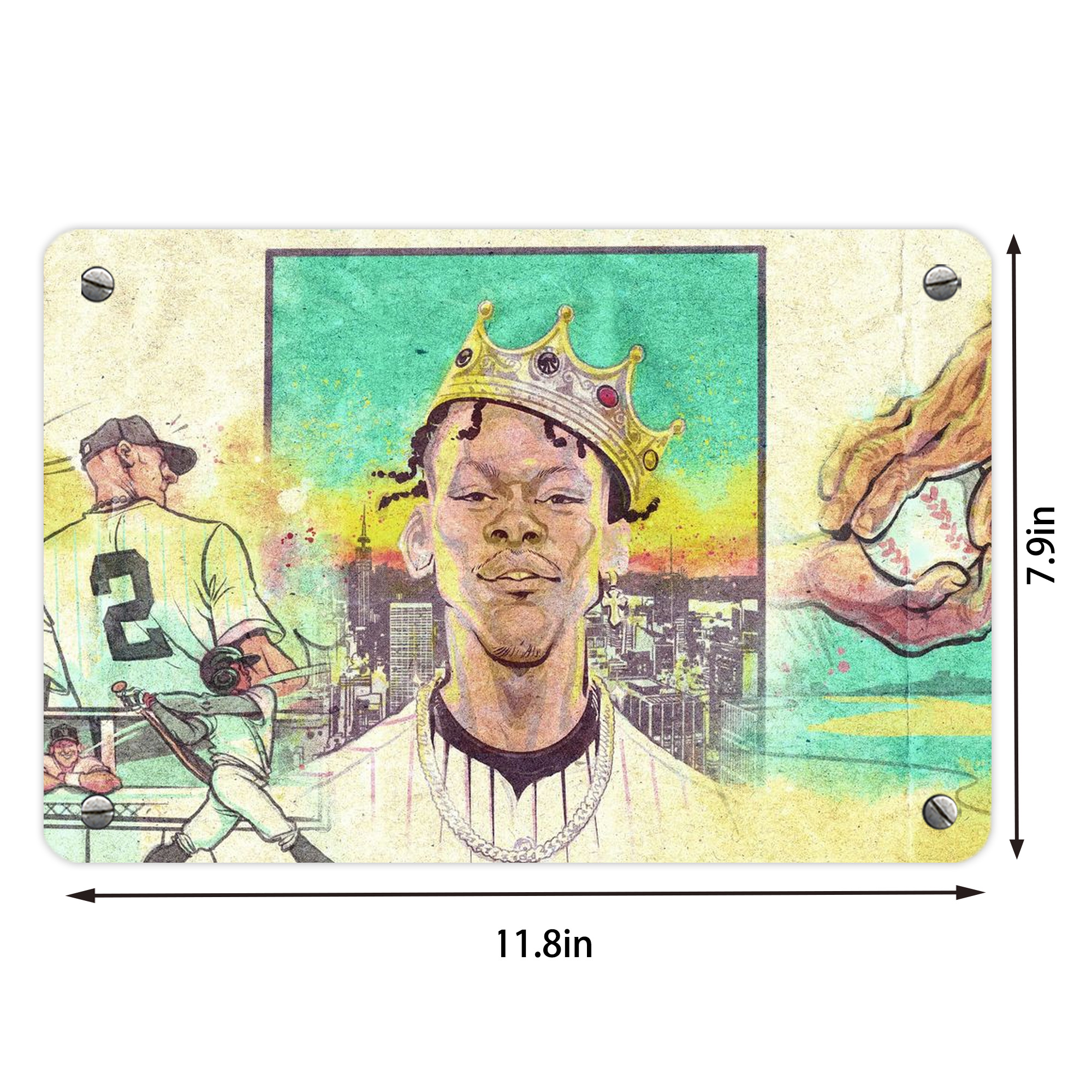 Jazz Chisholm Jr. 68 Metal Tin Sign 12x8inch - Premium Full-Print Decorative Wall Art, Durable Rust-Resistant Metal Plaque For Living Room, Bedroom, Kitchen, Office, Bar Décor