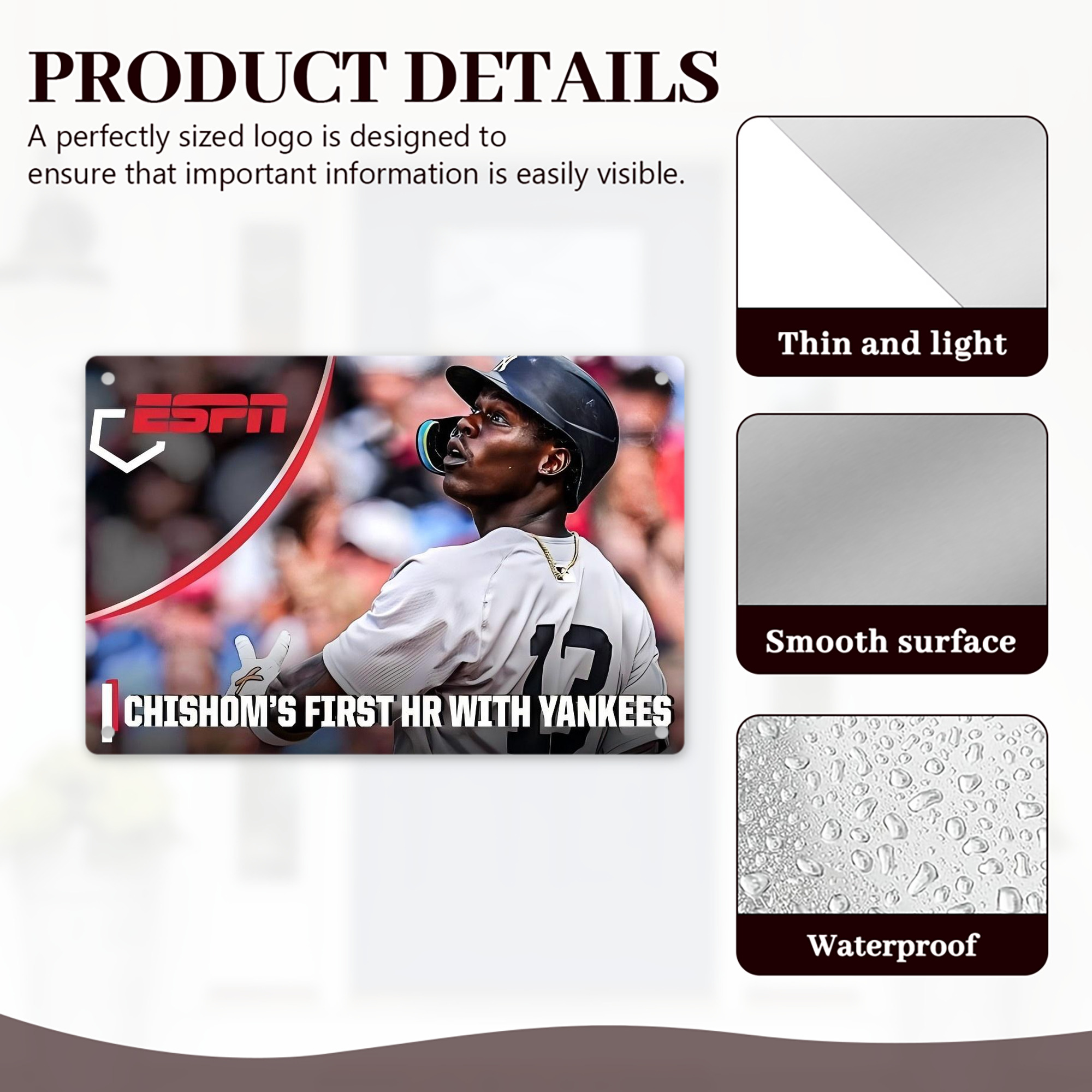 Jazz Chisholm Jr. 69 Decorative Aluminum Plaque – Horizontal Design – Durable, Stylish, Easy To Install – Ideal For Home, Office, Bar, And More