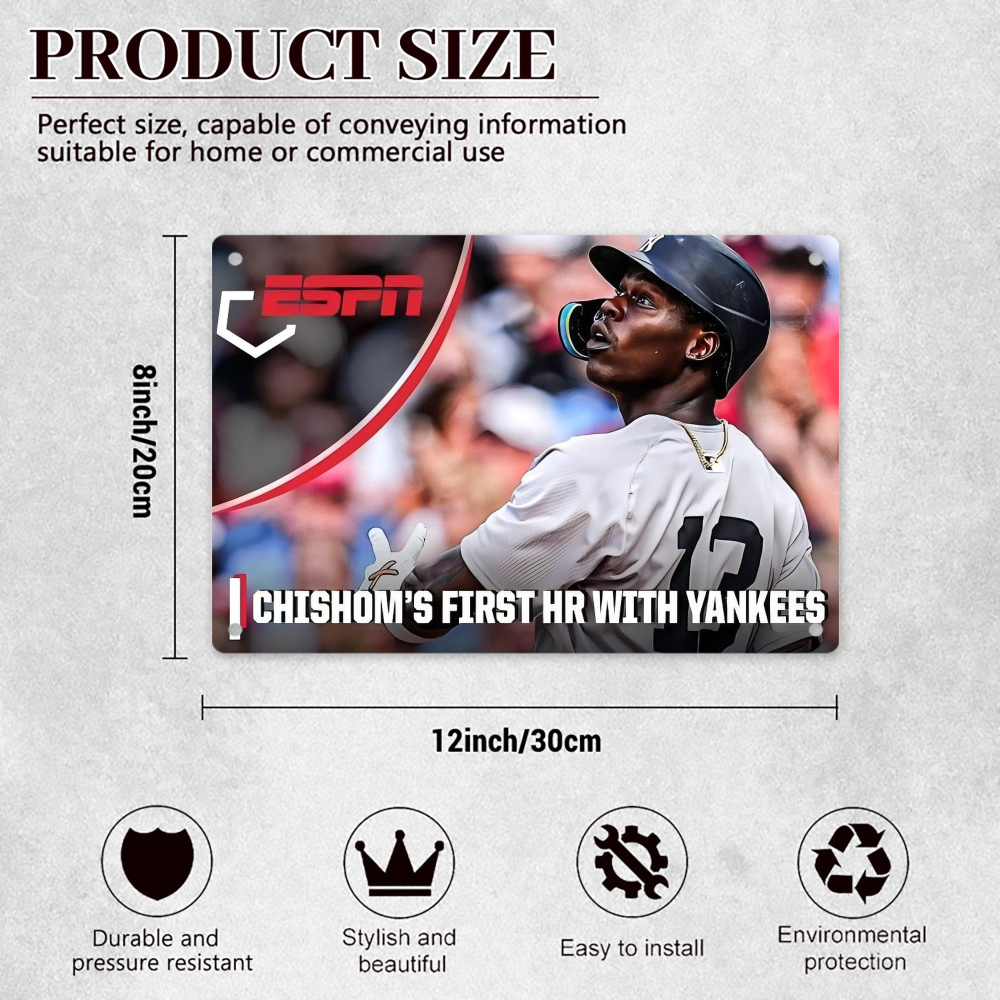 Jazz Chisholm Jr. 69 Decorative Aluminum Plaque – Horizontal Design – Durable, Stylish, Easy To Install – Ideal For Home, Office, Bar, And More