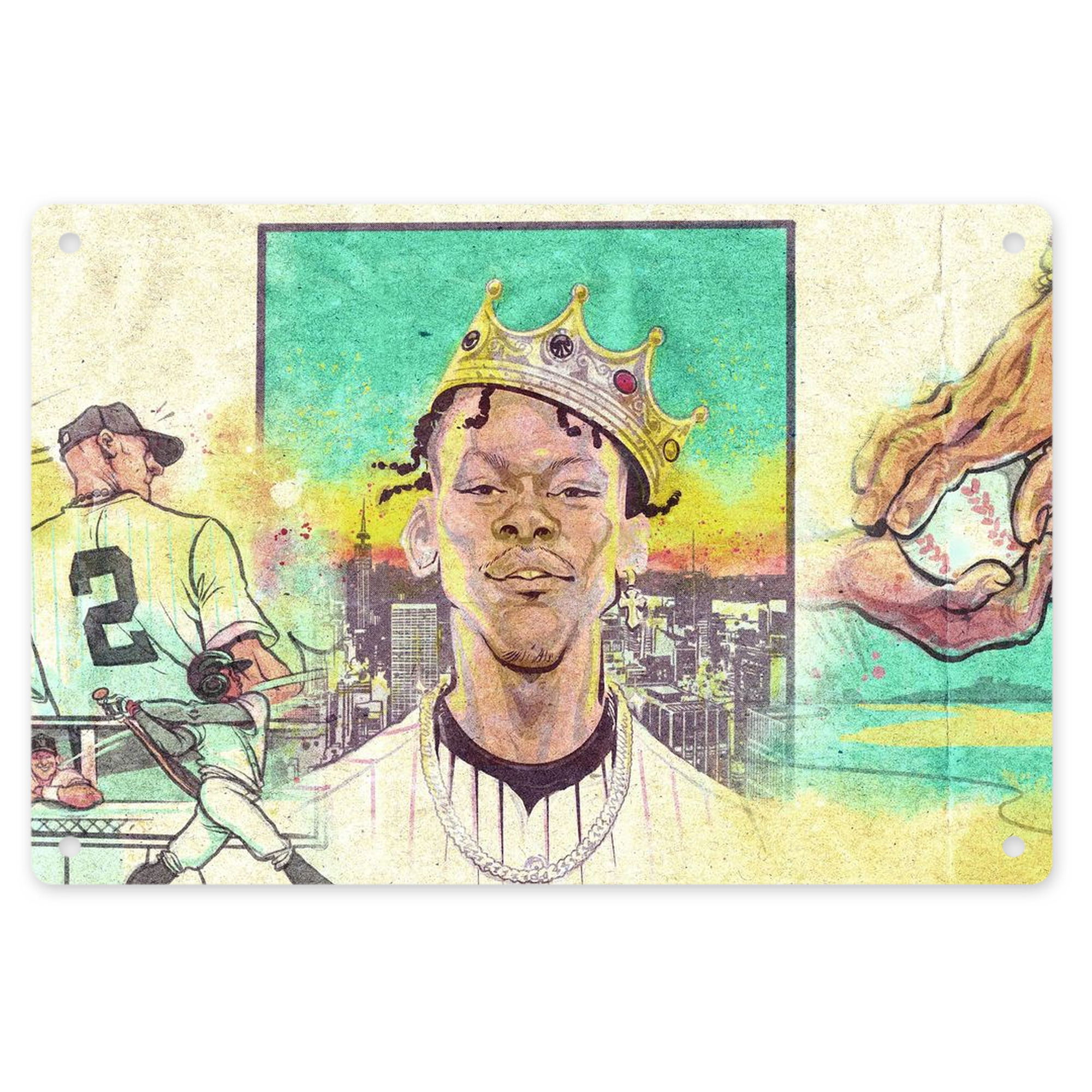 Jazz Chisholm Jr. 68 Decorative Aluminum Plaque – Horizontal Design – Durable, Stylish, Easy To Install – Ideal For Home, Office, Bar, And More