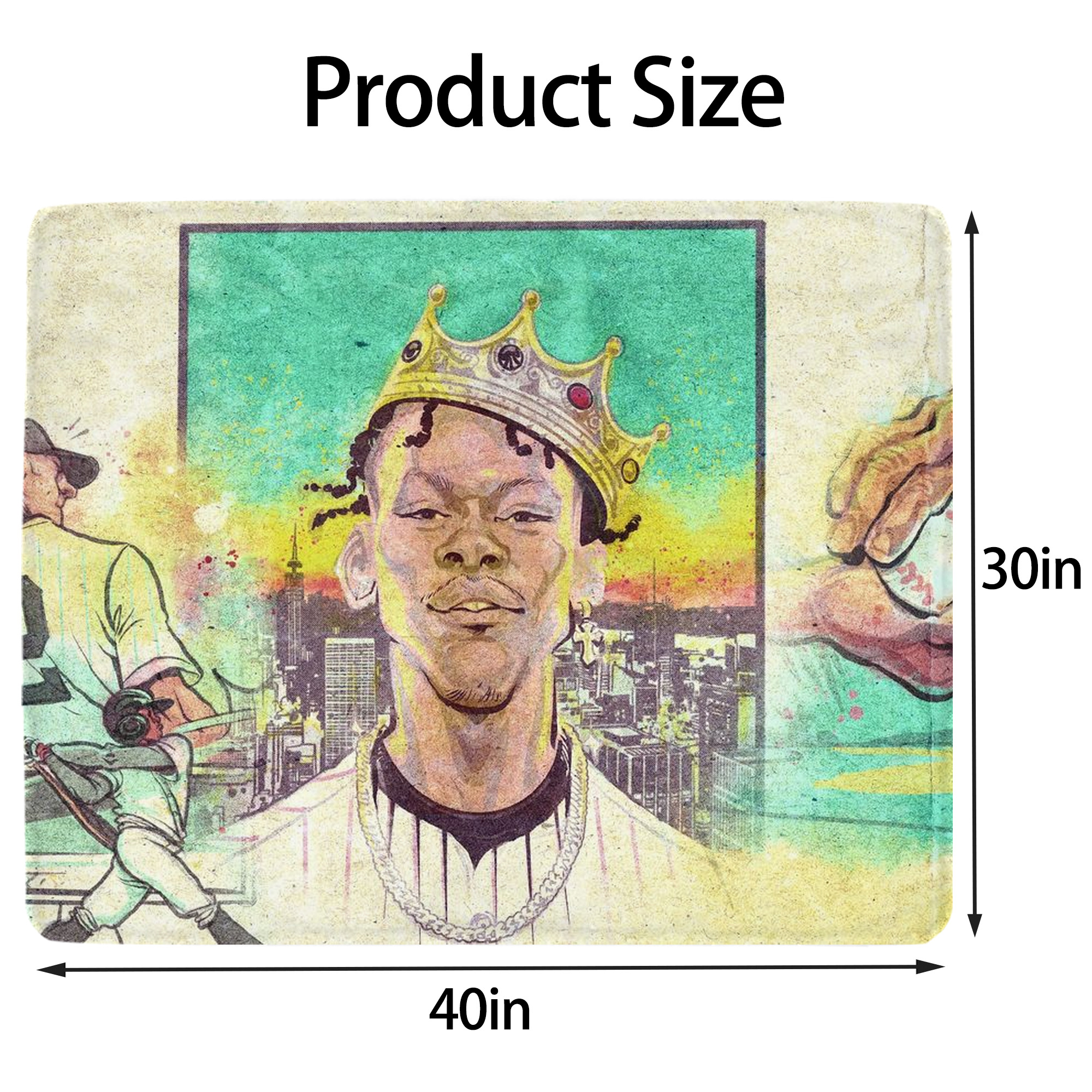 Jazz Chisholm Jr. 68 Soft Plush Fleece Blanket 30x40 Inch - 300GSM Flannel, Ultra Soft & Warm, Lightweight & Durable, Perfect For Kids, Adults, Couch, Bed, Camping, Travel, Gift For Family & Friends