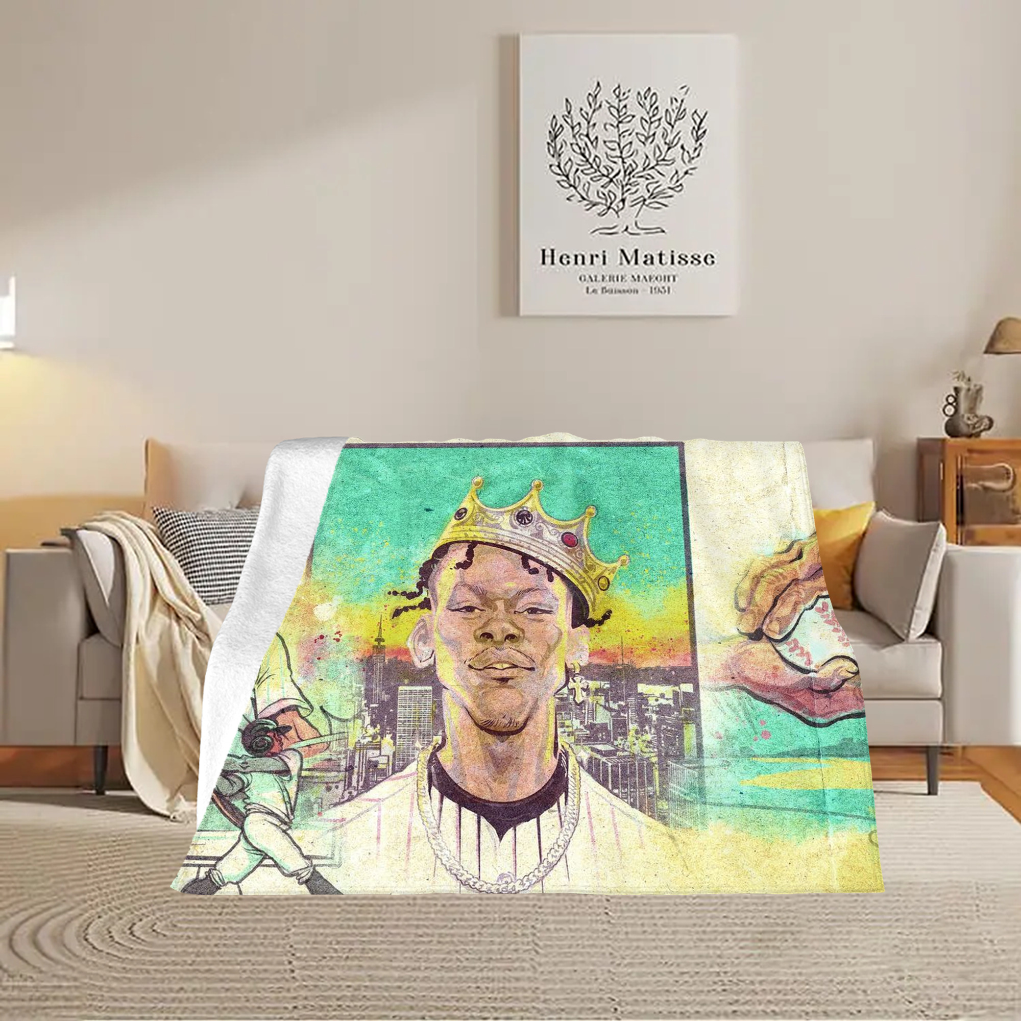 Jazz Chisholm Jr. 68 Soft Plush Fleece Blanket 30x40 Inch - 300GSM Flannel, Ultra Soft & Warm, Lightweight & Durable, Perfect For Kids, Adults, Couch, Bed, Camping, Travel, Gift For Family & Friends