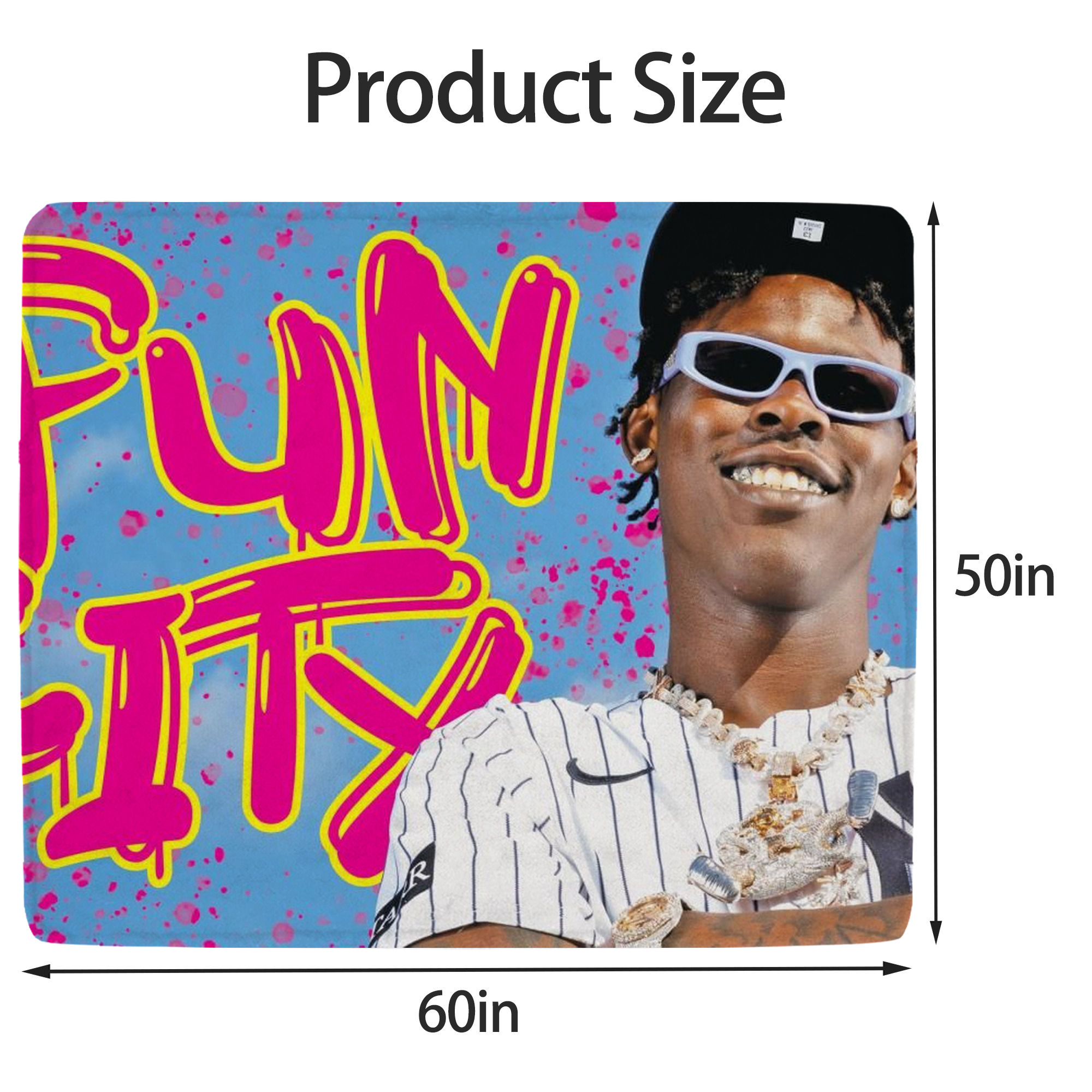 Jazz Chisholm Jr. 66 Soft Fleece Throw Blanket 50 X 60 Inch – Super Soft, Lightweight, And Durable – Perfect For Sofa, Bed, Camping, And More – Ideal Gift For Family And Friends