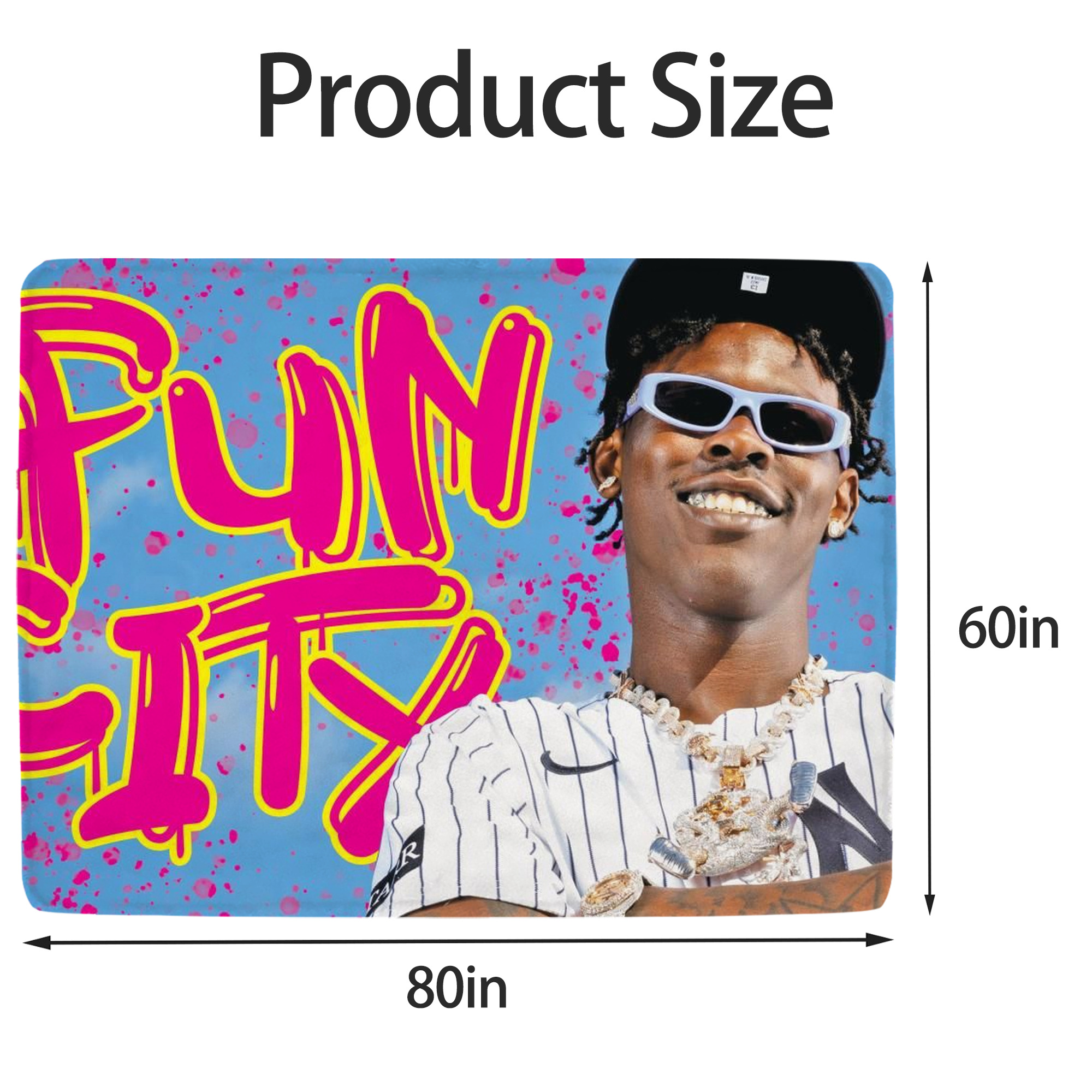 Jazz Chisholm Jr. 66 Soft Fleece Throw Blanket 60 X 80 Inch – Super Soft, Lightweight, And Durable – Perfect For Sofa, Bed, Camping, And More – Ideal Gift For Family And Friends