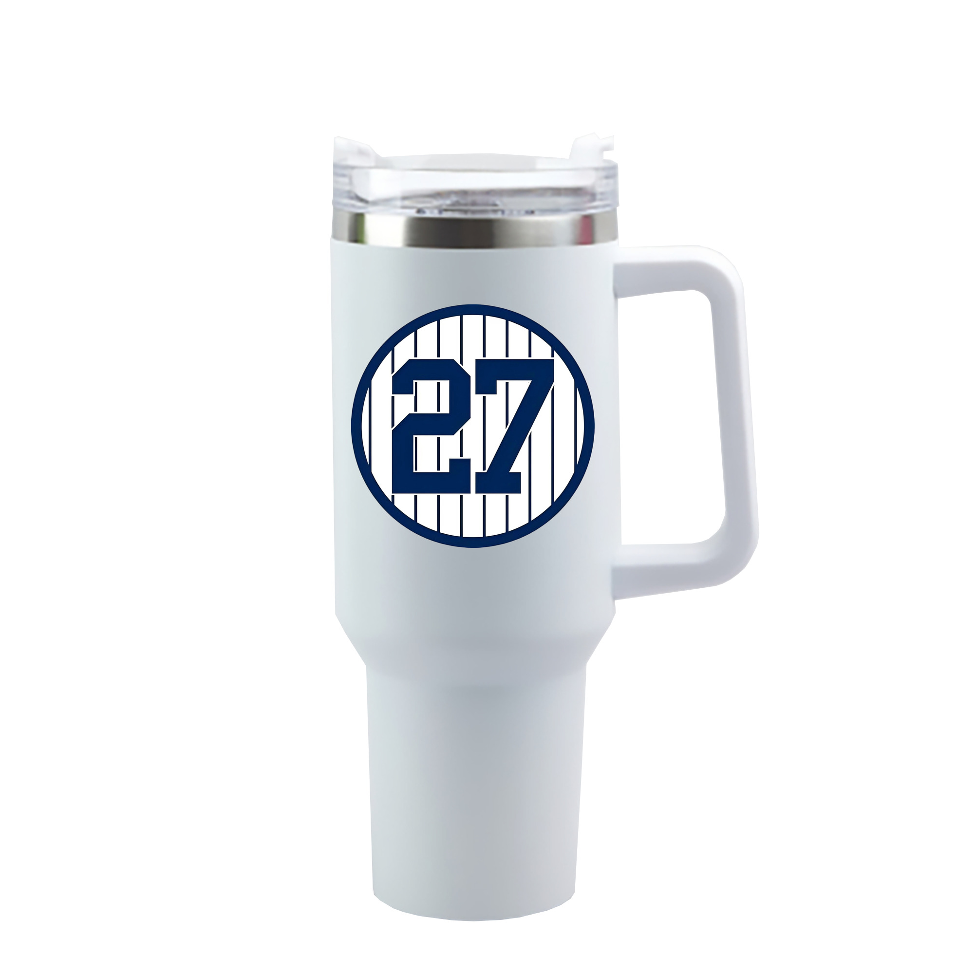 Giancarlo Stanton 3 40oz Handle Car Cup With Crystal Sticker Design – Durable Stainless Steel Travel Mug With Reusable Straw – Double Wall Insulated