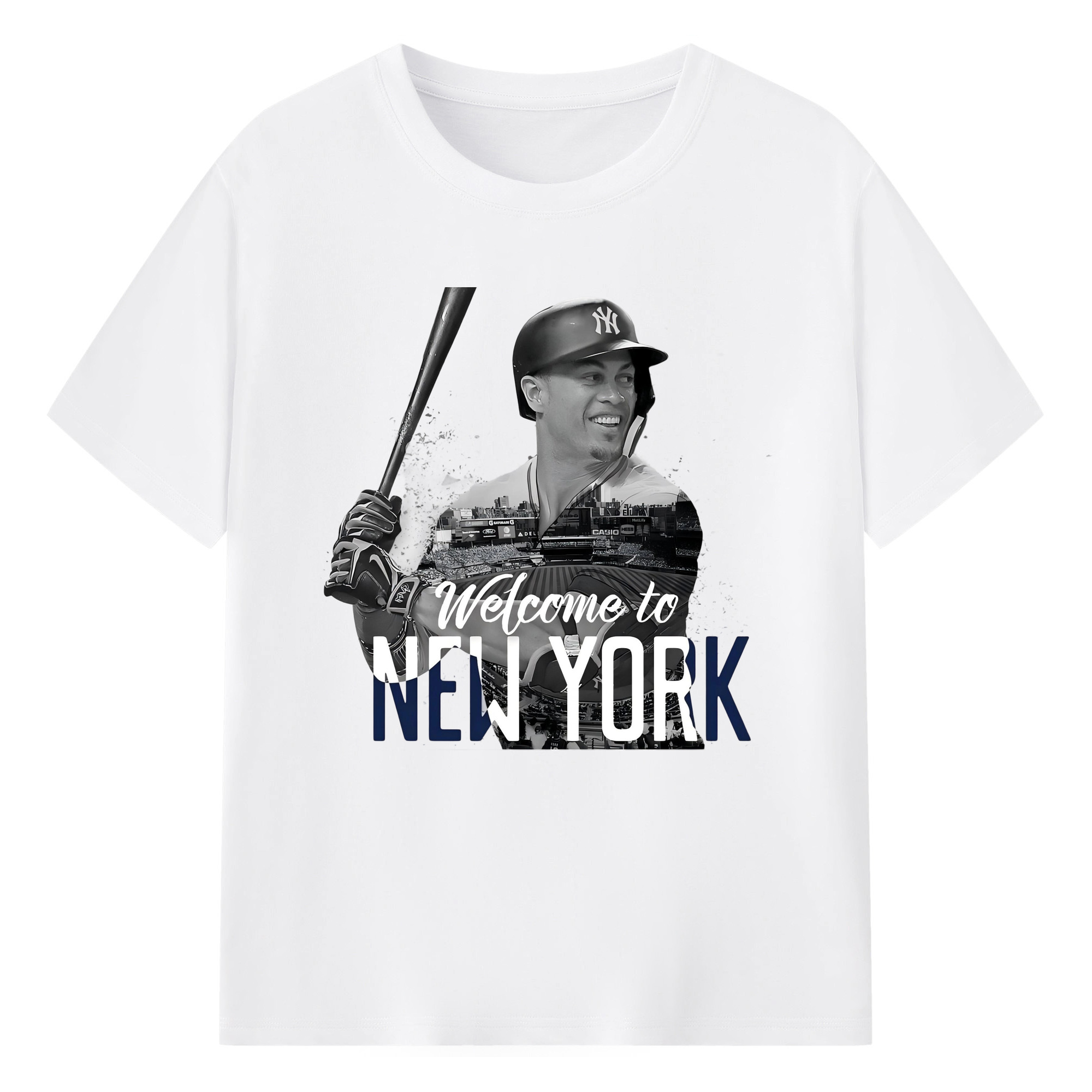 Giancarlo Stanton 4 Combed Cotton T-Shirt 180g With Front Heat Transfer Print – Soft, Lightweight, Fitted Design – Stylish Casual Wear For Sports & Everyday Use