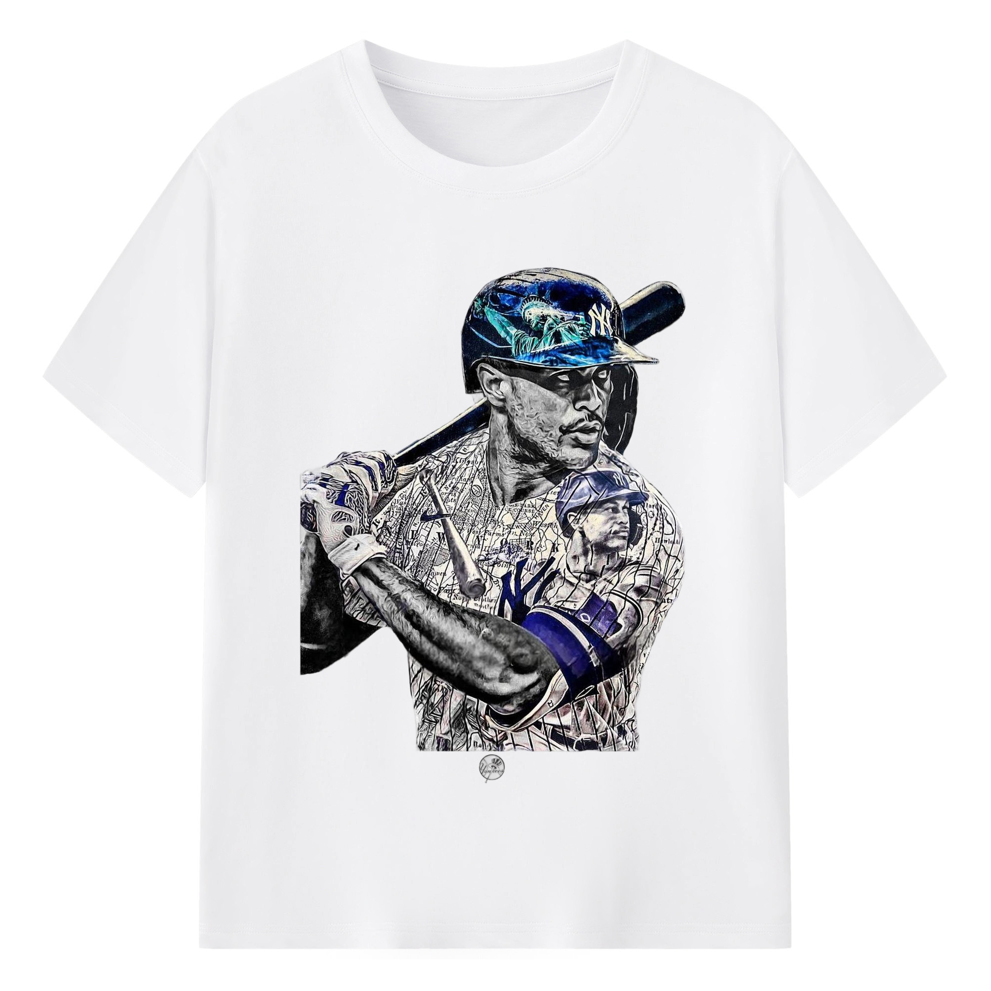 Giancarlo Stanton 5 Combed Cotton T-Shirt 180g With Front Heat Transfer Print – Soft, Lightweight, Fitted Design – Stylish Casual Wear For Sports & Everyday Use