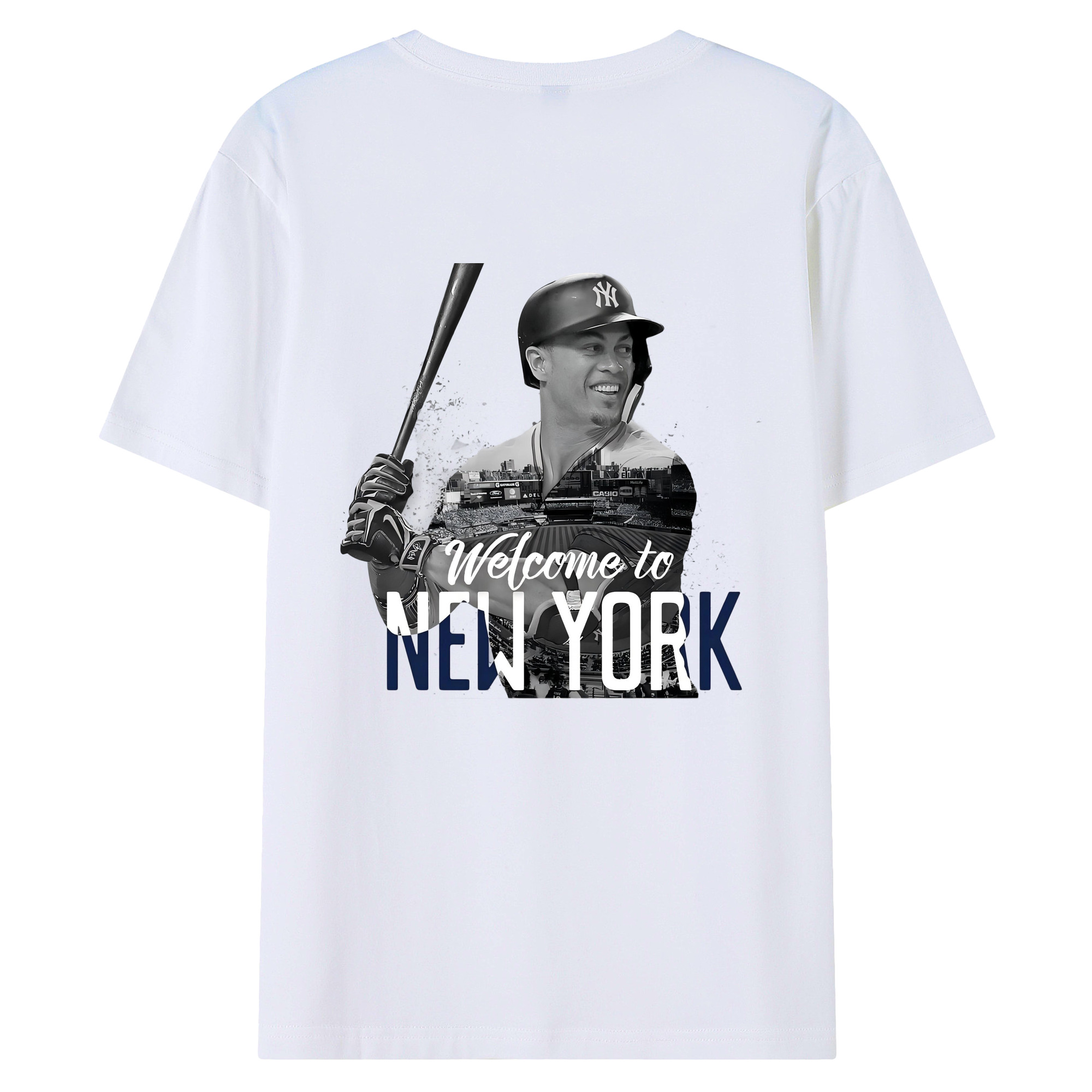 Giancarlo Stanton 4 180g Combed Cotton T-Shirt With Back Heat Transfer Print – Soft, Lightweight, Fitted Design – Stylish Casual Wear For Sports & Everyday Use