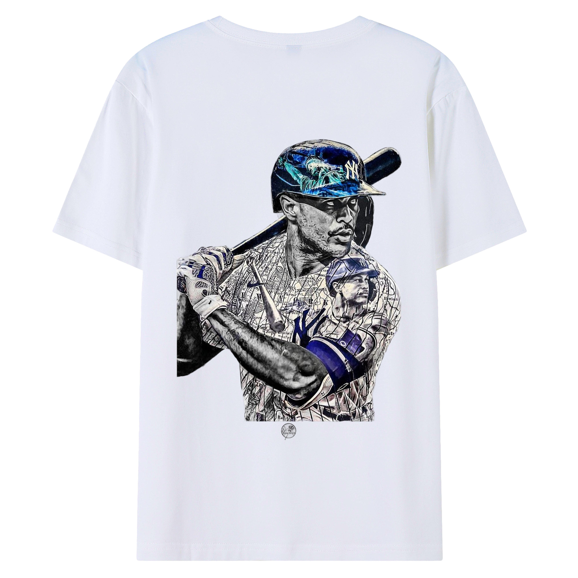 Giancarlo Stanton 5 180g Combed Cotton T-Shirt With Back Heat Transfer Print – Soft, Lightweight, Fitted Design – Stylish Casual Wear For Sports & Everyday Use