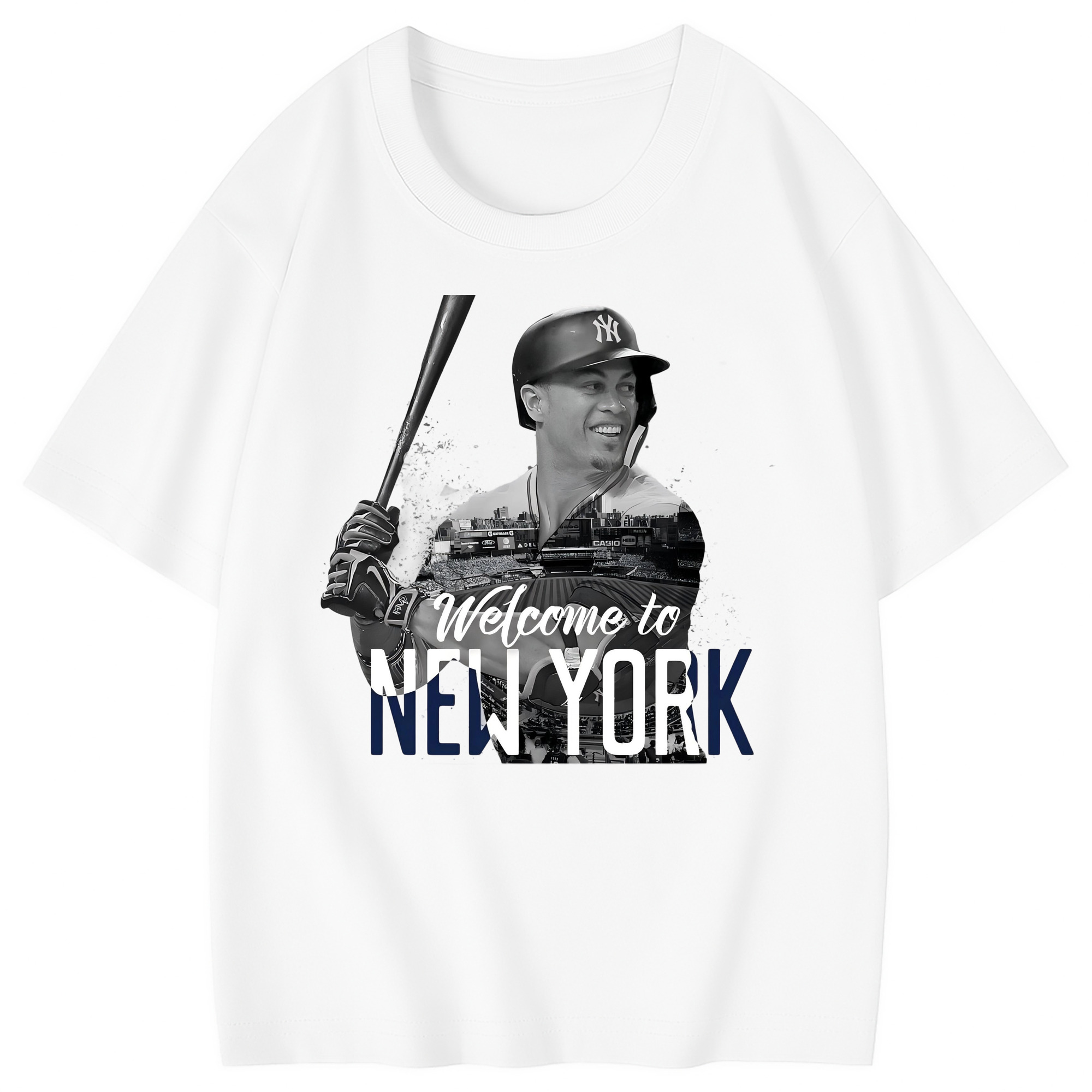 Giancarlo Stanton 4 Combed Cotton Kids T-Shirt 180g With Front Heat Transfer Print – Soft, Lightweight, Side-Seamed Design – Stylish And Comfortable Casual Wear For Everyday Activities