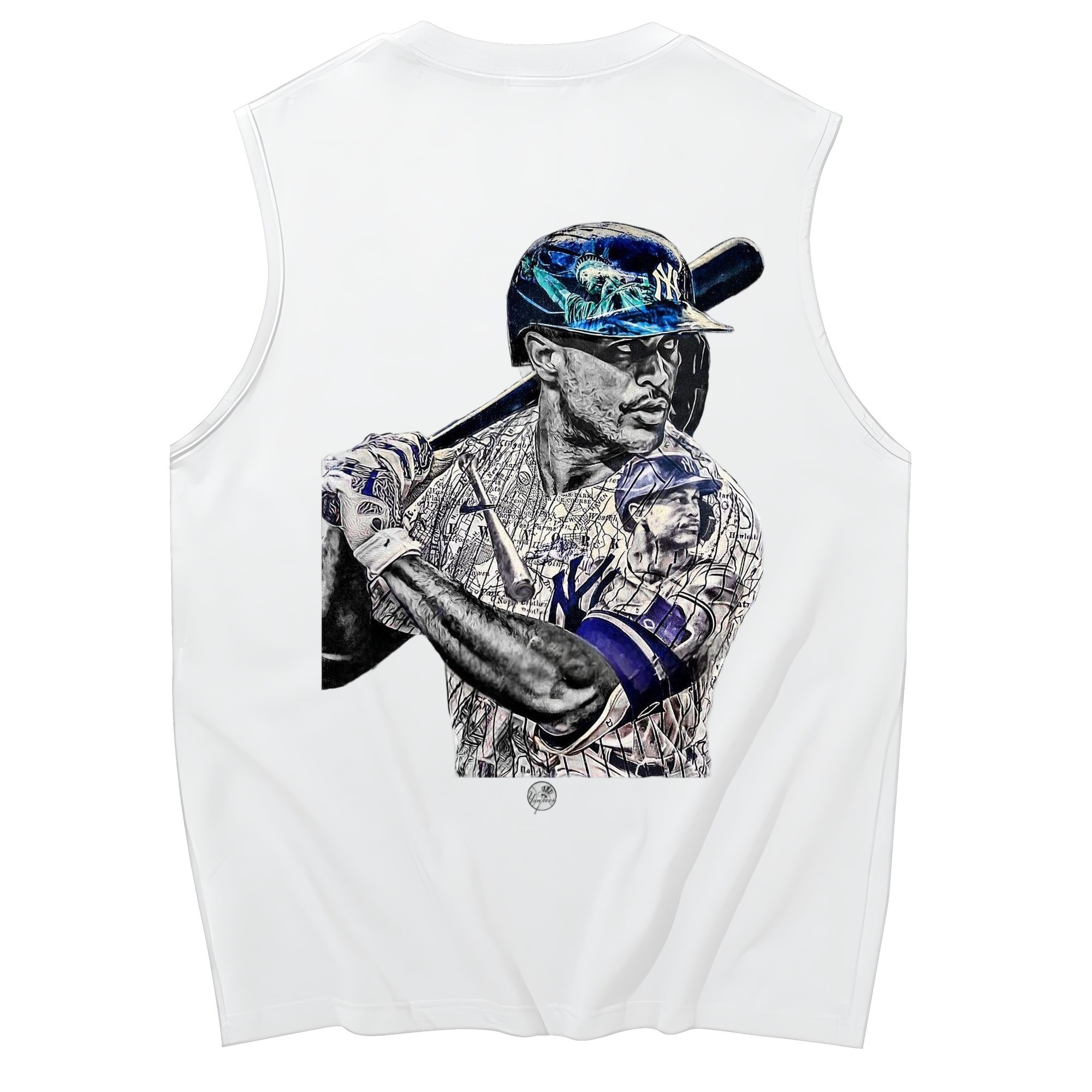 Giancarlo Stanton 5 230g Pure Cotton Tank Top With Back Heat Transfer Print – Soft, Lightweight, Fitted Design – Stylish & Comfortable Casual Wear For Sports & Everyday Use