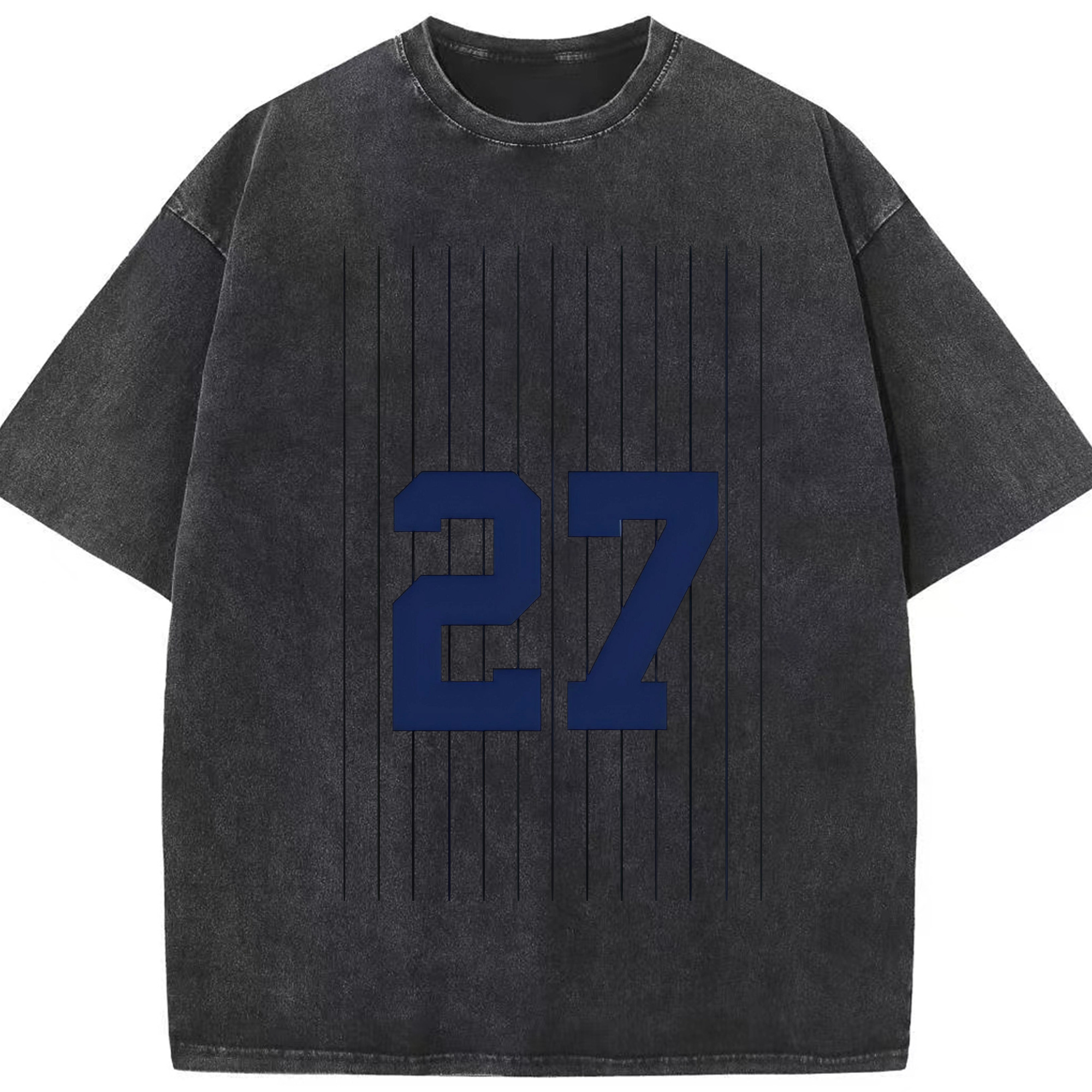 Giancarlo Stanton 1 Washed Vintage Look 230g Cotton Oversized T-Shirt With Front Heat Transfer Print – Soft, Lightweight, Stylish Fit – Comfortable Casual Wear For Sports & Everyday Use
