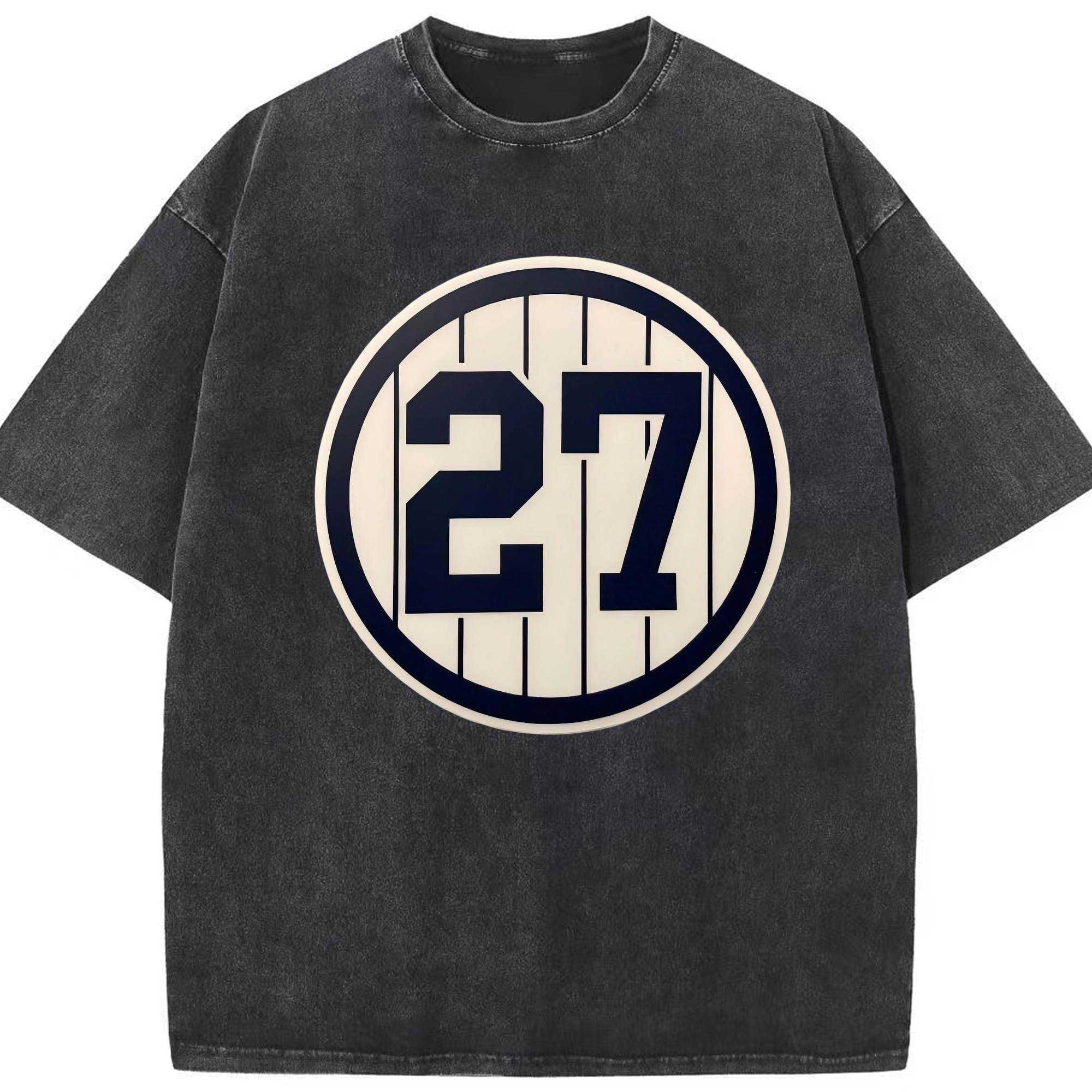 Giancarlo Stanton 2 Washed Vintage Look 230g Cotton Oversized T-Shirt With Front Heat Transfer Print – Soft, Lightweight, Stylish Fit – Comfortable Casual Wear For Sports & Everyday Use