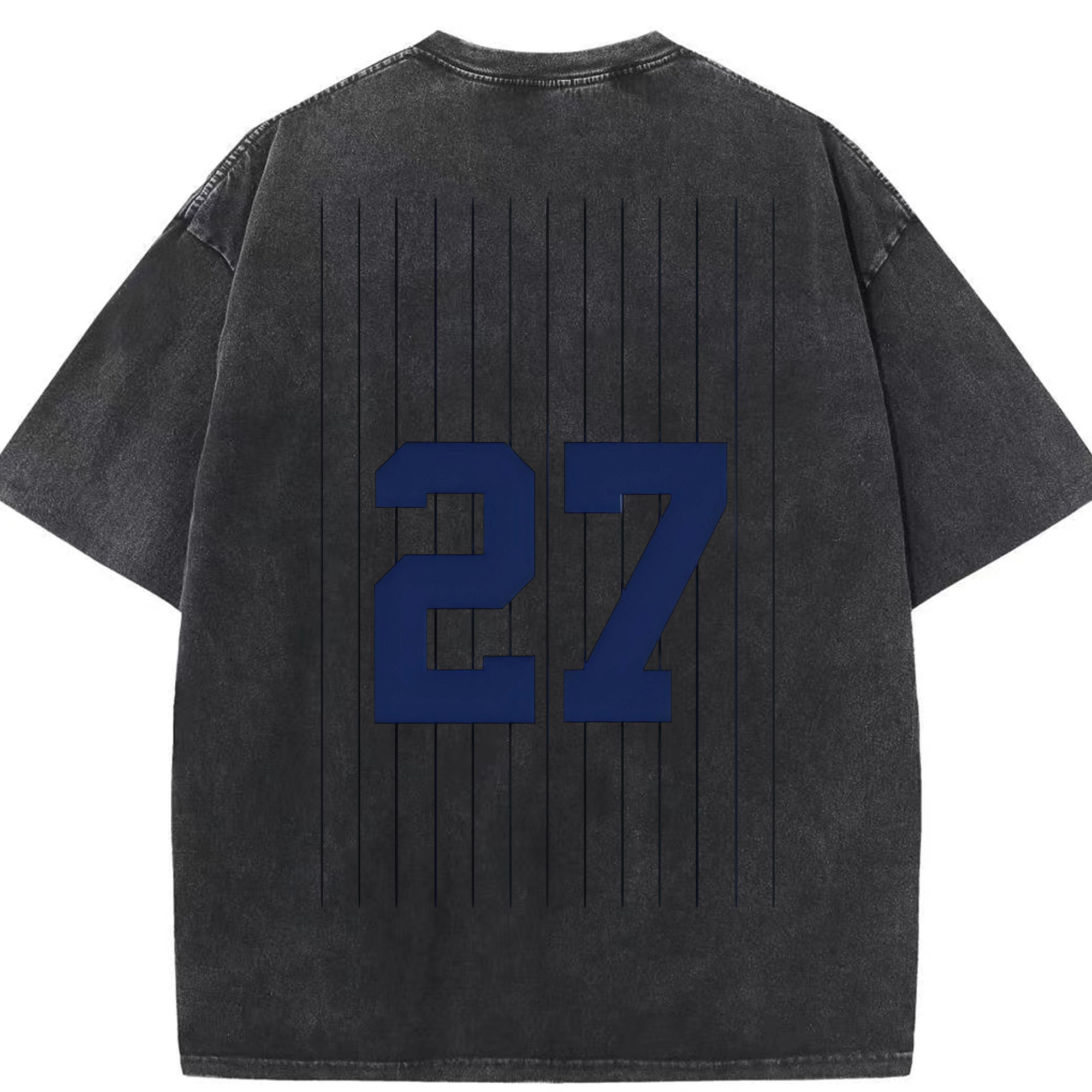 Giancarlo Stanton 1 Washed Vintage 230g Cotton Oversized T-Shirt With Back Heat Transfer Print – Soft, Lightweight & Stylish – Comfortable Casual Wear For Sports & Everyday Use