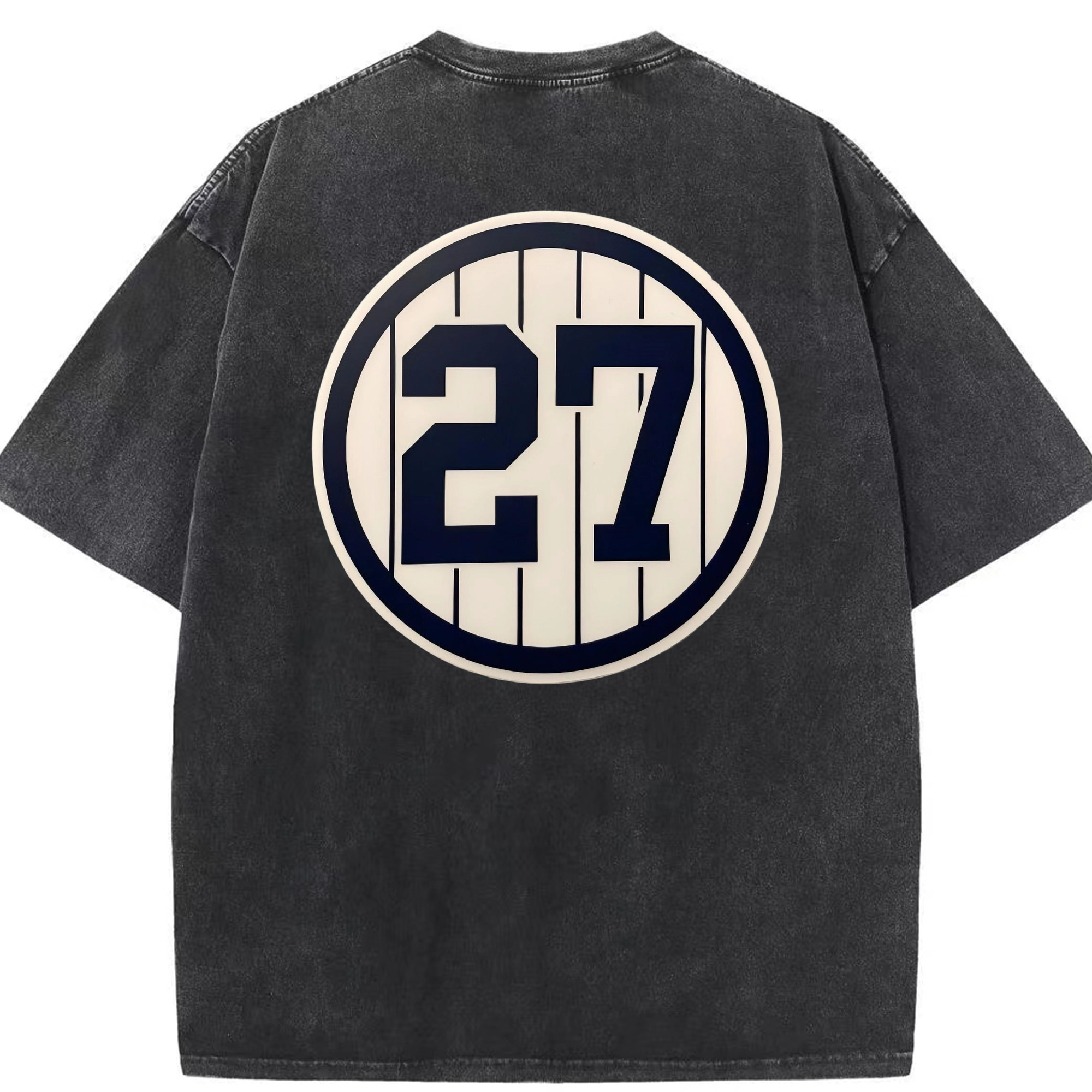 Giancarlo Stanton 2 Washed Vintage 230g Cotton Oversized T-Shirt With Back Heat Transfer Print – Soft, Lightweight & Stylish – Comfortable Casual Wear For Sports & Everyday Use