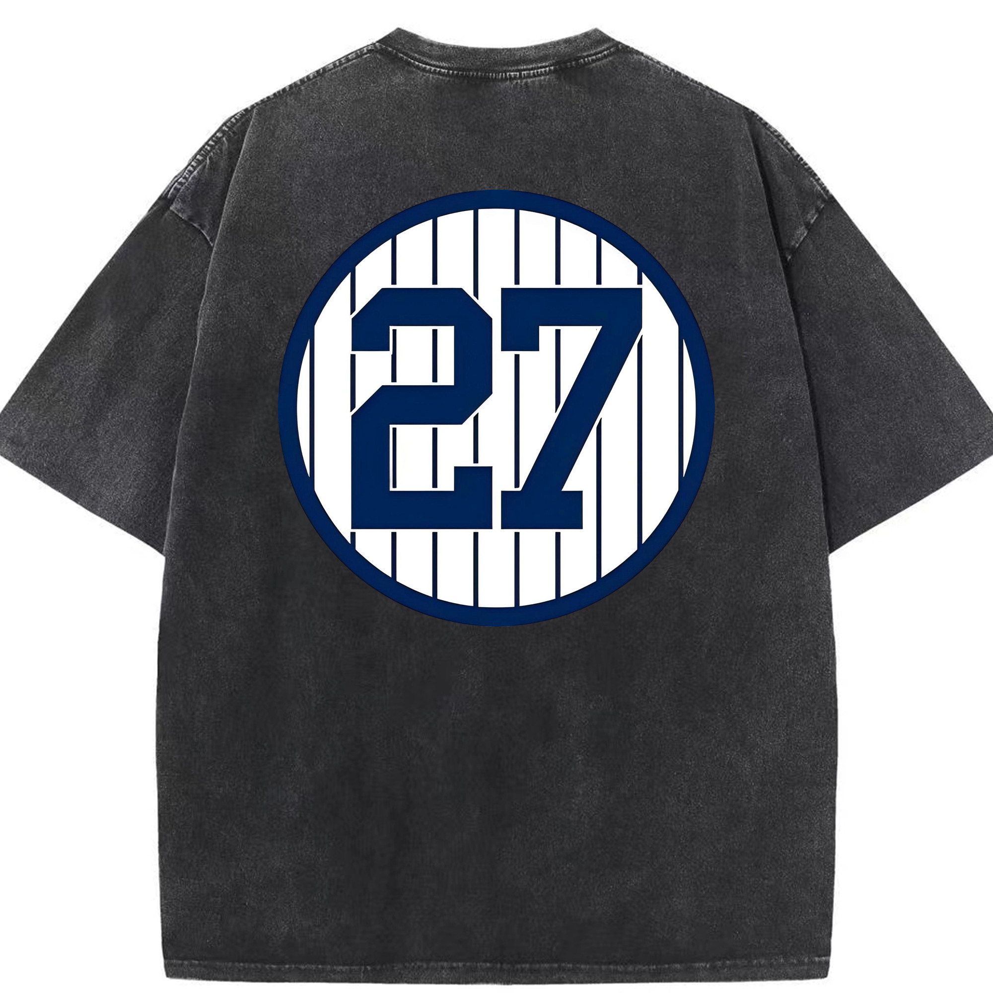 Giancarlo Stanton 3 Washed Vintage 230g Cotton Oversized T-Shirt With Back Heat Transfer Print – Soft, Lightweight & Stylish – Comfortable Casual Wear For Sports & Everyday Use