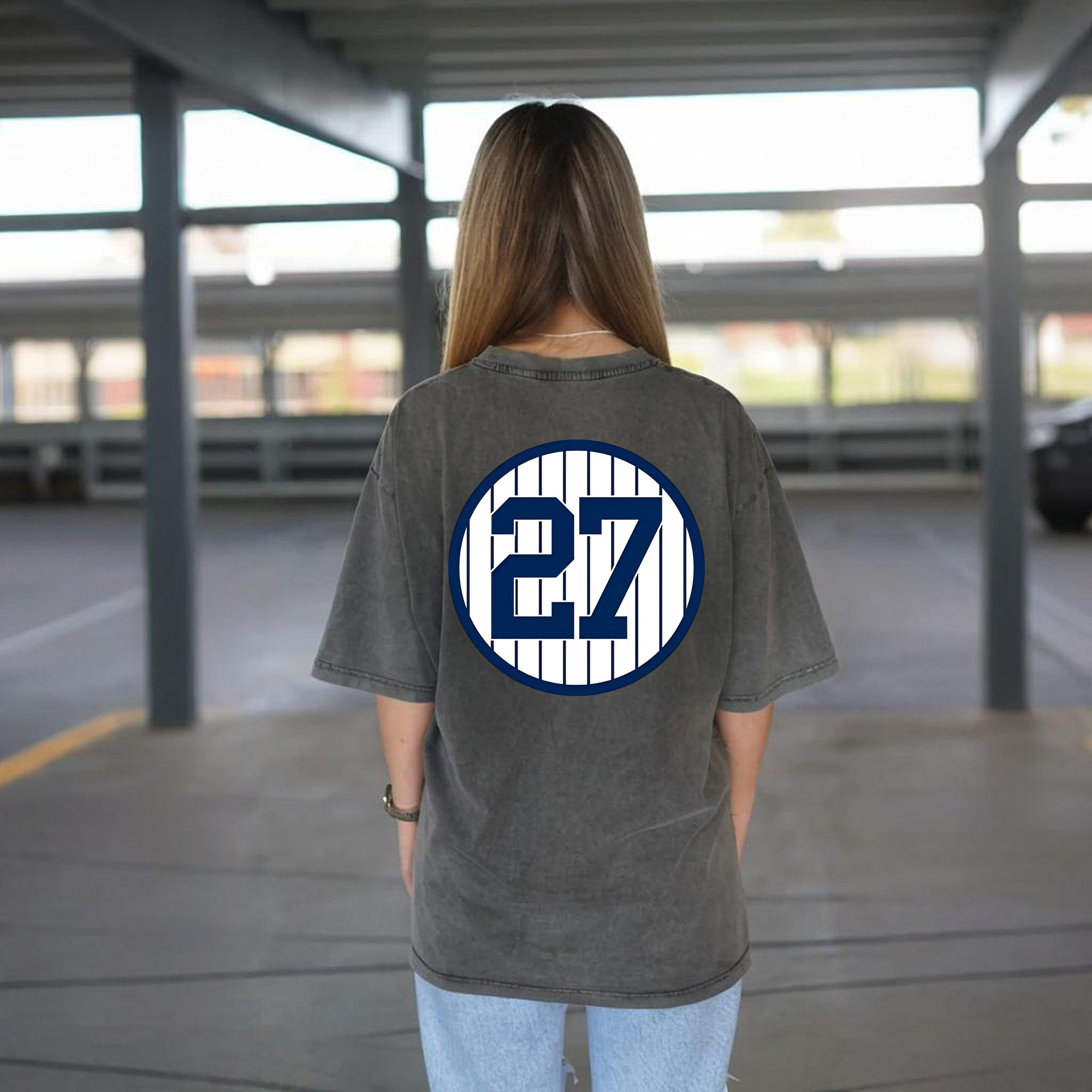 Giancarlo Stanton 3 Washed Vintage 230g Cotton Oversized T-Shirt With Back Heat Transfer Print – Soft, Lightweight & Stylish – Comfortable Casual Wear For Sports & Everyday Use