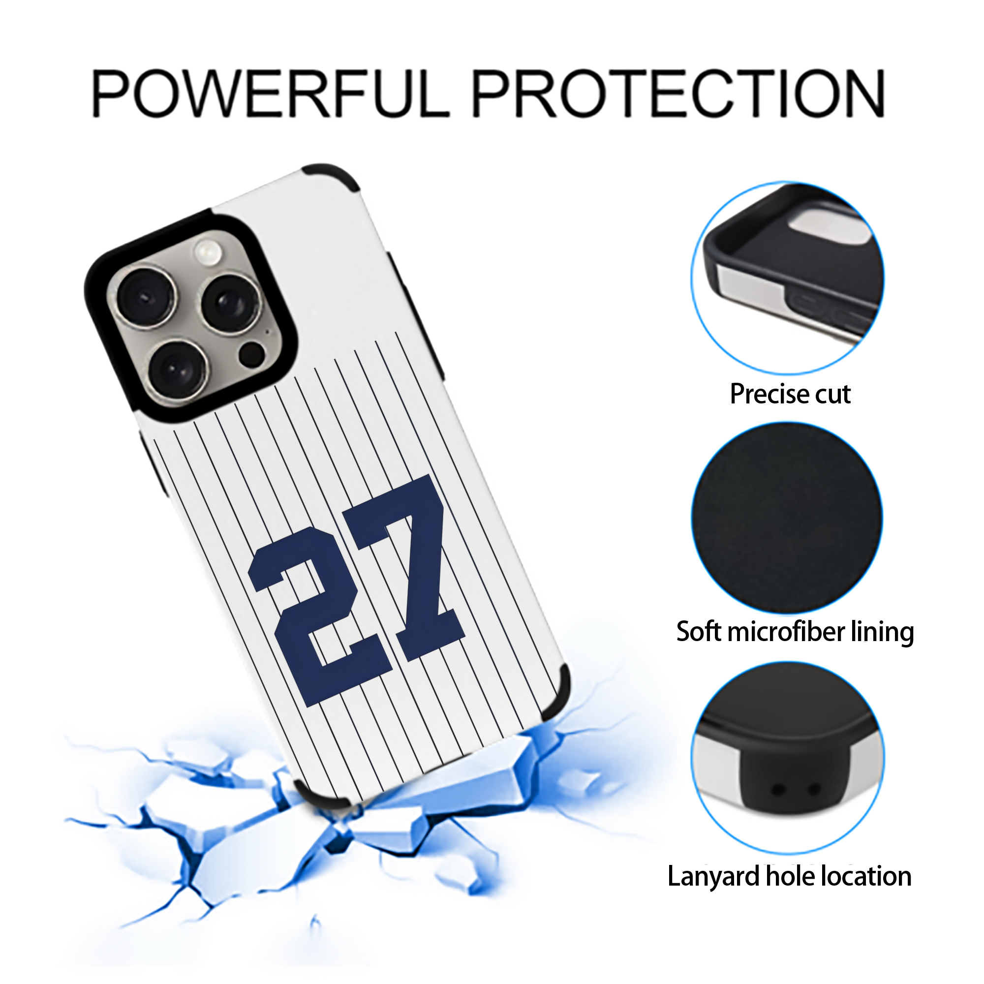 Giancarlo Stanton 1 IPhone 15 Pro Max PU Leather Case – Soft Lining, 360° Protection – Precise Fit, 3D Buttons, Easy Charging – Anti-Yellowing, Easy To Clean