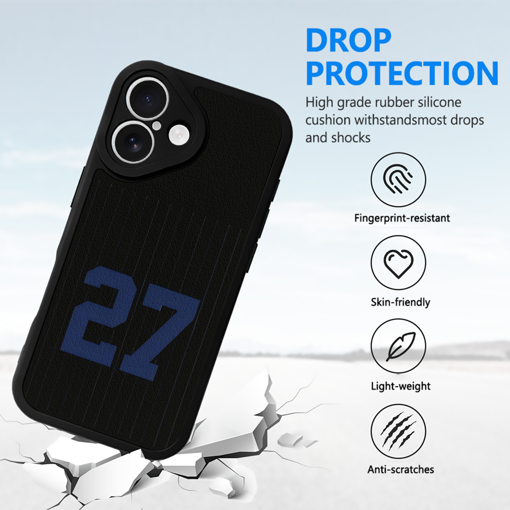 Giancarlo Stanton 1 IPhone 16 Silicone Leather Case – UV Print, Lambskin Texture – Perfect Fit, Wireless Charging Compatible, Scratch Resistant, Precise Cutouts – Stylish Protection For IPhone 16