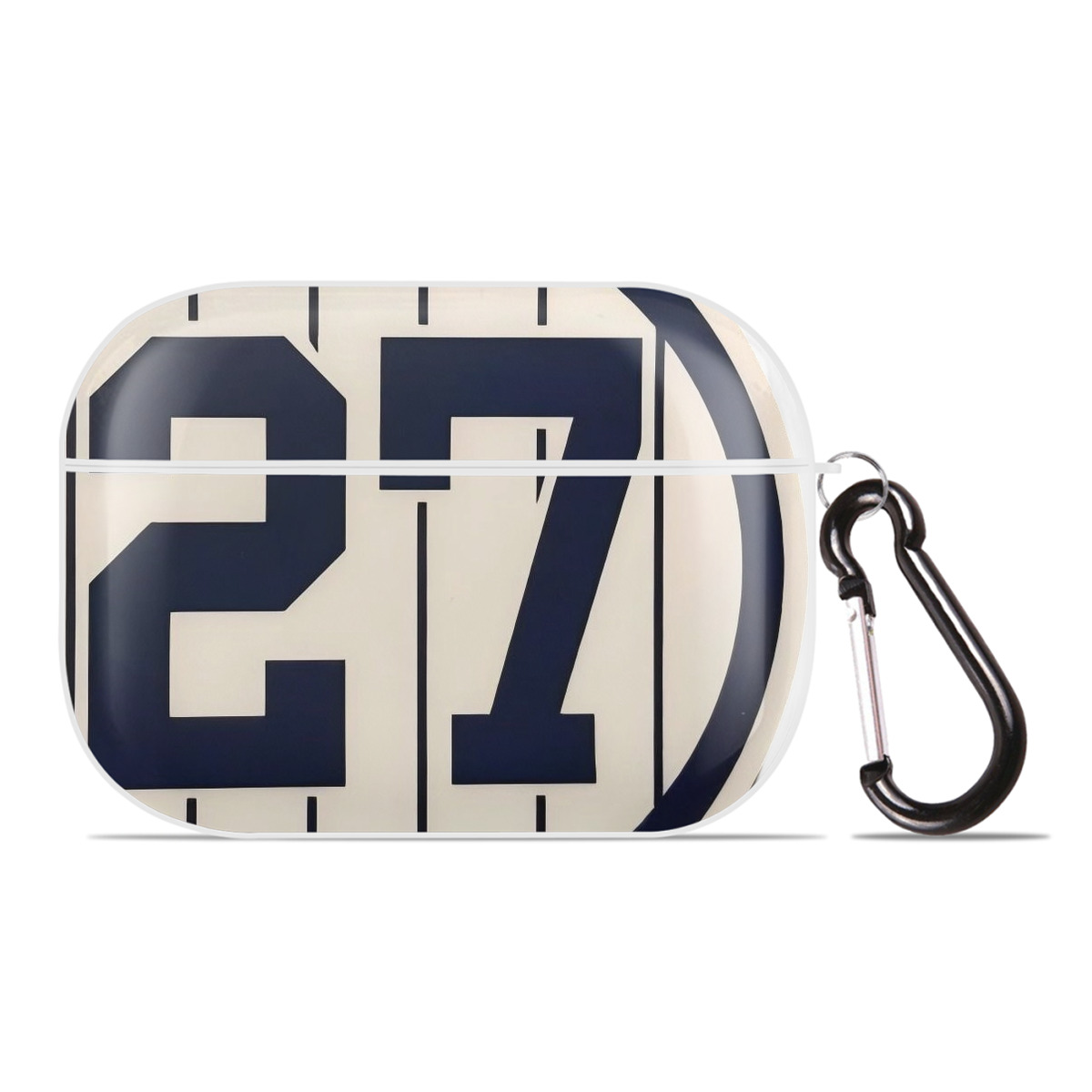 Giancarlo Stanton 2 AirPods Pro Hard Case White With Keychain, Durable Flexible PC, Precise Cutouts, Anti-Fingerprint, Yellowing & Scratch Resistant, Full Protection, Washable