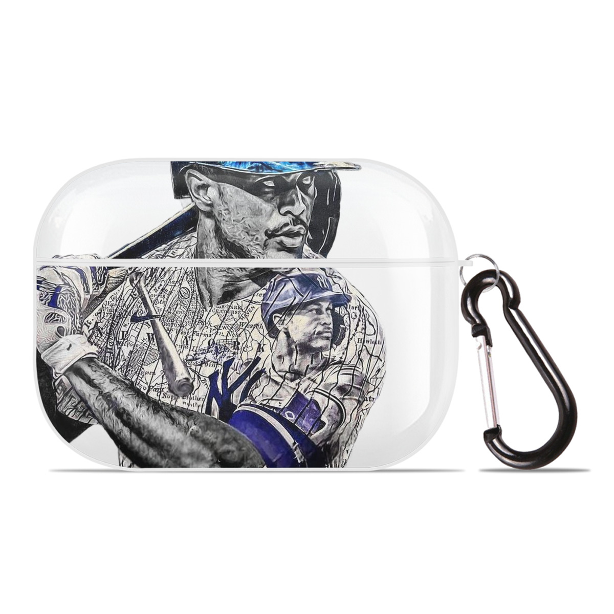 Giancarlo Stanton 5 AirPods Pro Hard Case White With Keychain, Durable Flexible PC, Precise Cutouts, Anti-Fingerprint, Yellowing & Scratch Resistant, Full Protection, Washable