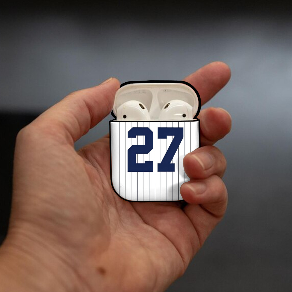 Giancarlo Stanton 1 AirPods 2 Case Hard Shell Black, Flexible PC Material, Precise Cutouts, Full Protection, Anti-Fingerprint, Washable, Includes Keychain – Durable & Slim Design