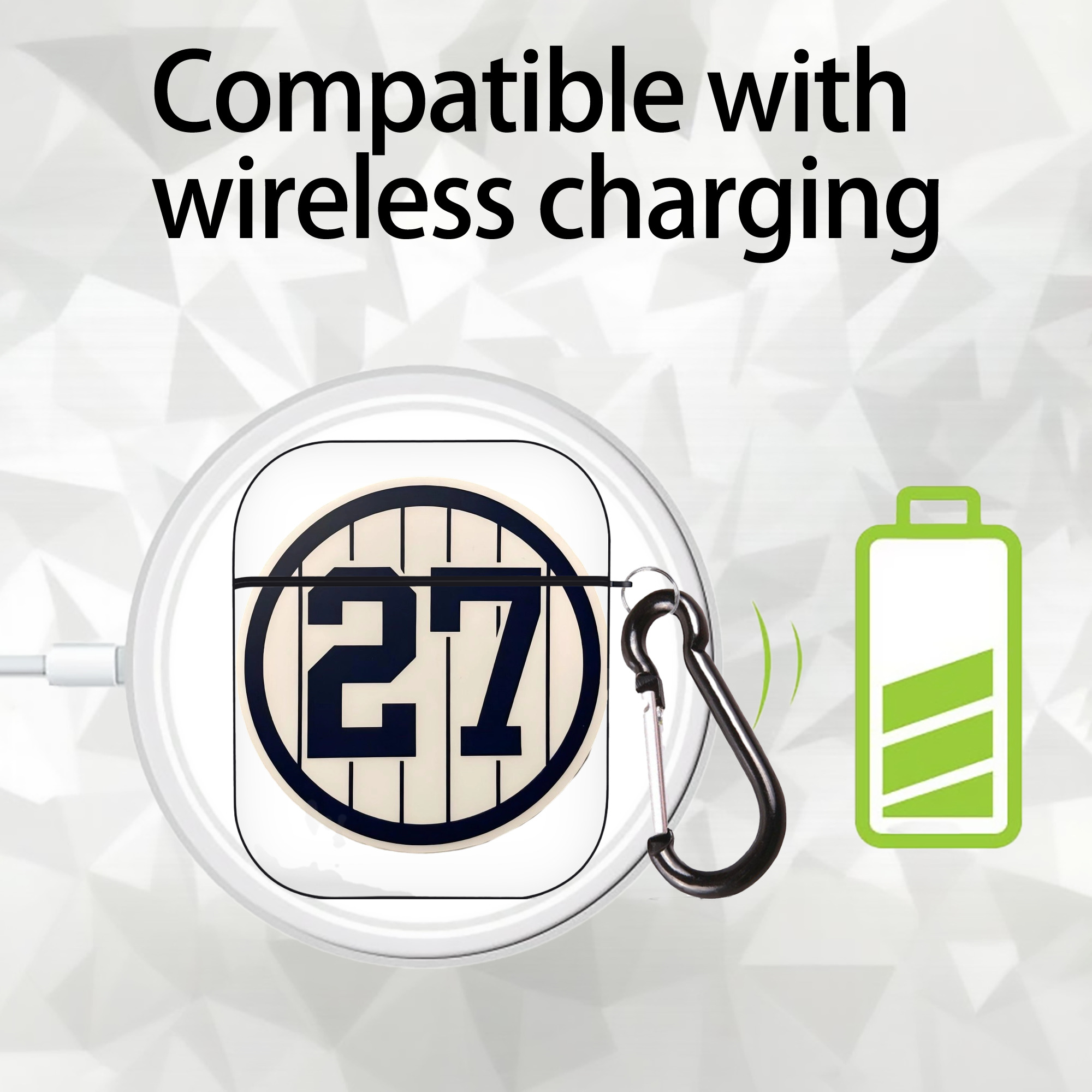 Giancarlo Stanton 2 AirPods 2 Case Hard Shell Black, Flexible PC Material, Precise Cutouts, Full Protection, Anti-Fingerprint, Washable, Includes Keychain – Durable & Slim Design