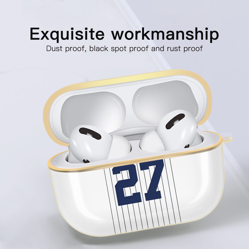 Giancarlo Stanton 1 Luxury Gold AirPods Pro Case With Keychain, Flexible PC Material, Full Protection, Precise Cutouts, Anti-Fingerprint, Washable, Durable Design