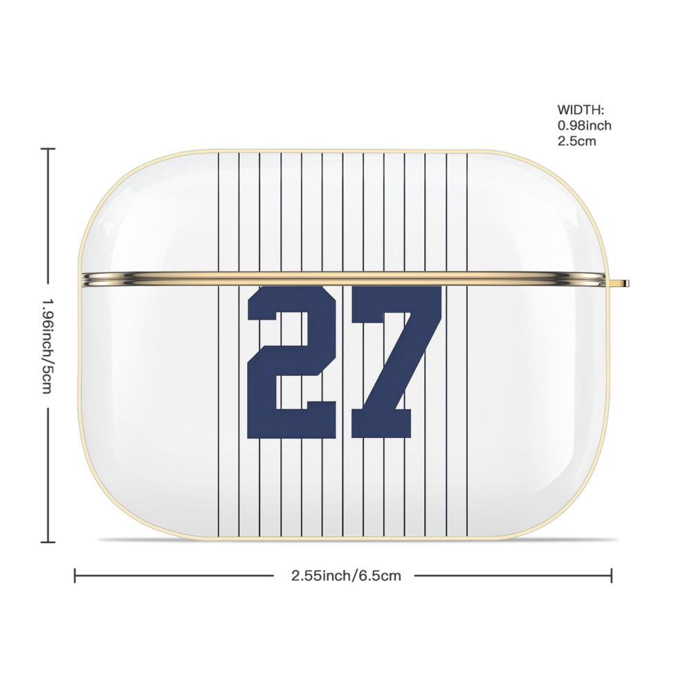 Giancarlo Stanton 1 Luxury Gold AirPods Pro Case With Keychain, Flexible PC Material, Full Protection, Precise Cutouts, Anti-Fingerprint, Washable, Durable Design