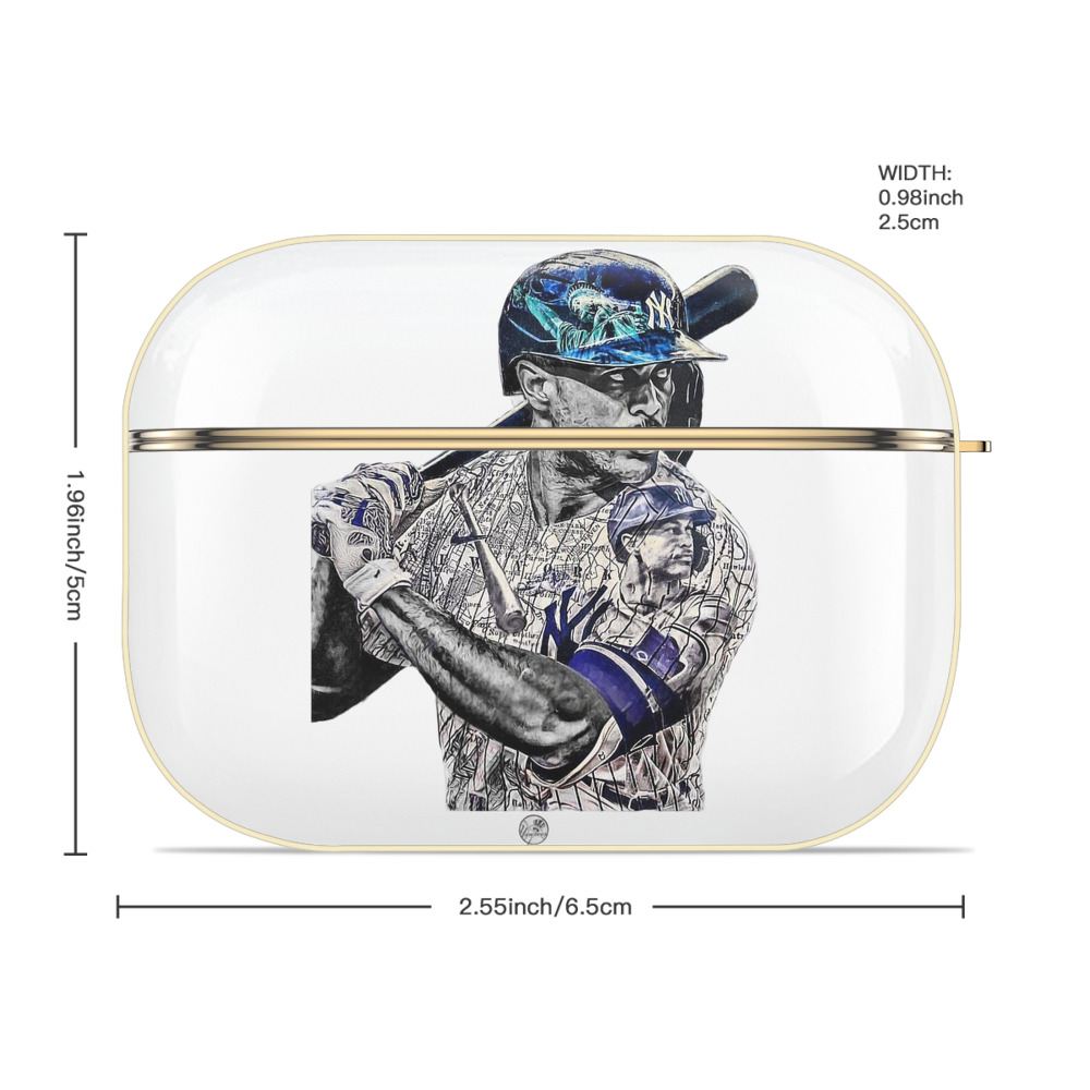 Giancarlo Stanton 5 Luxury Gold AirPods Pro Case With Keychain, Flexible PC Material, Full Protection, Precise Cutouts, Anti-Fingerprint, Washable, Durable Design