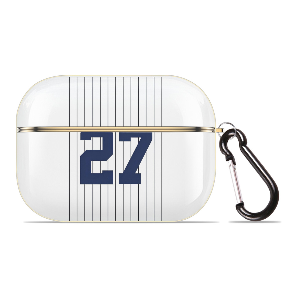 Giancarlo Stanton 1 Luxury Gold AirPods Pro Case With Keychain, Flexible PC Material, Full Protection, Precise Cutouts, Anti-Fingerprint, Washable, Durable Design