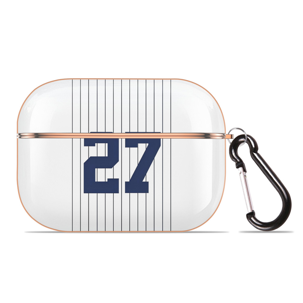 Giancarlo Stanton 1 AirPods Pro Protective Case Rose Gold, Flexible PC Material, Precise Fit, Anti-Slip Cover, Full Protection, Fingerprint Resistant, Washable With Keychain