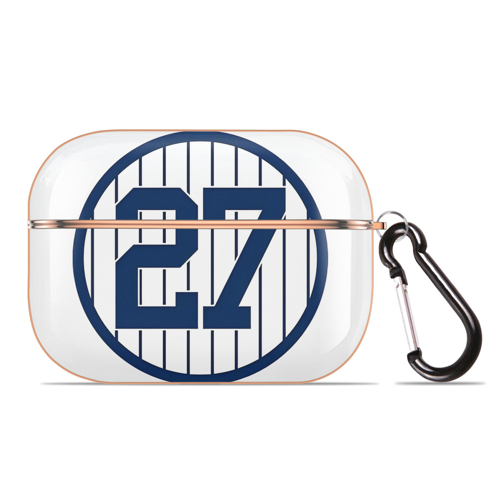 Giancarlo Stanton 3 AirPods Pro Protective Case Rose Gold, Flexible PC Material, Precise Fit, Anti-Slip Cover, Full Protection, Fingerprint Resistant, Washable With Keychain