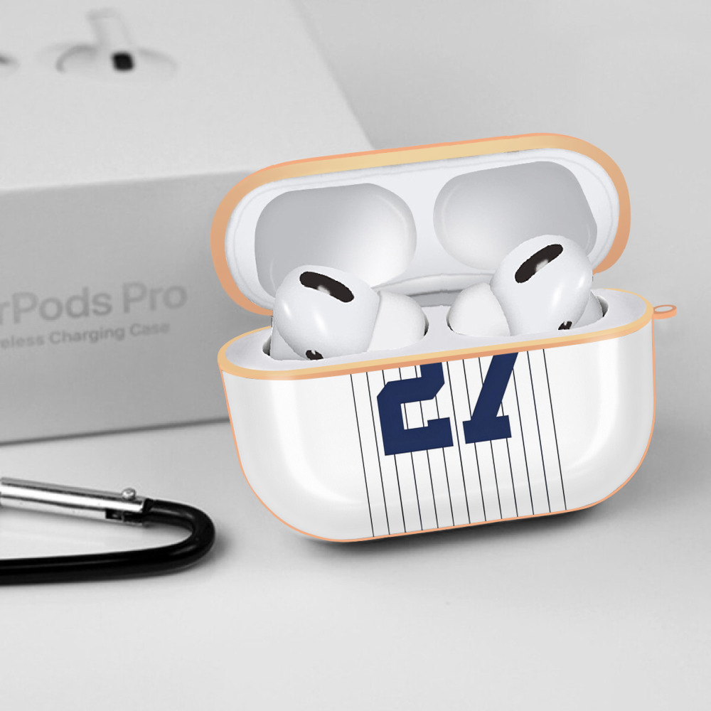 Giancarlo Stanton 1 AirPods Pro Protective Case Rose Gold, Flexible PC Material, Precise Fit, Anti-Slip Cover, Full Protection, Fingerprint Resistant, Washable With Keychain